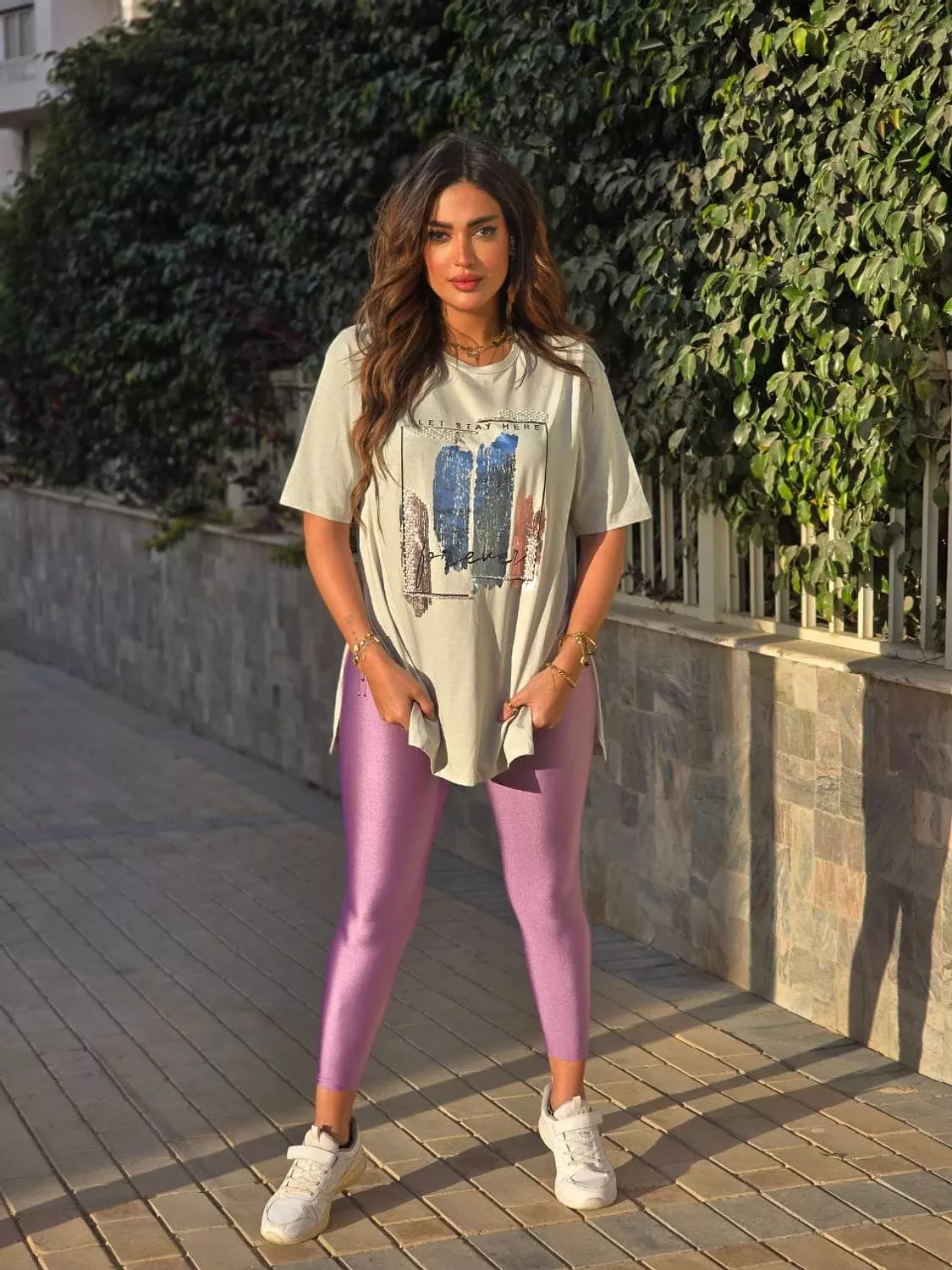 Plus Size Metallic leggings 29