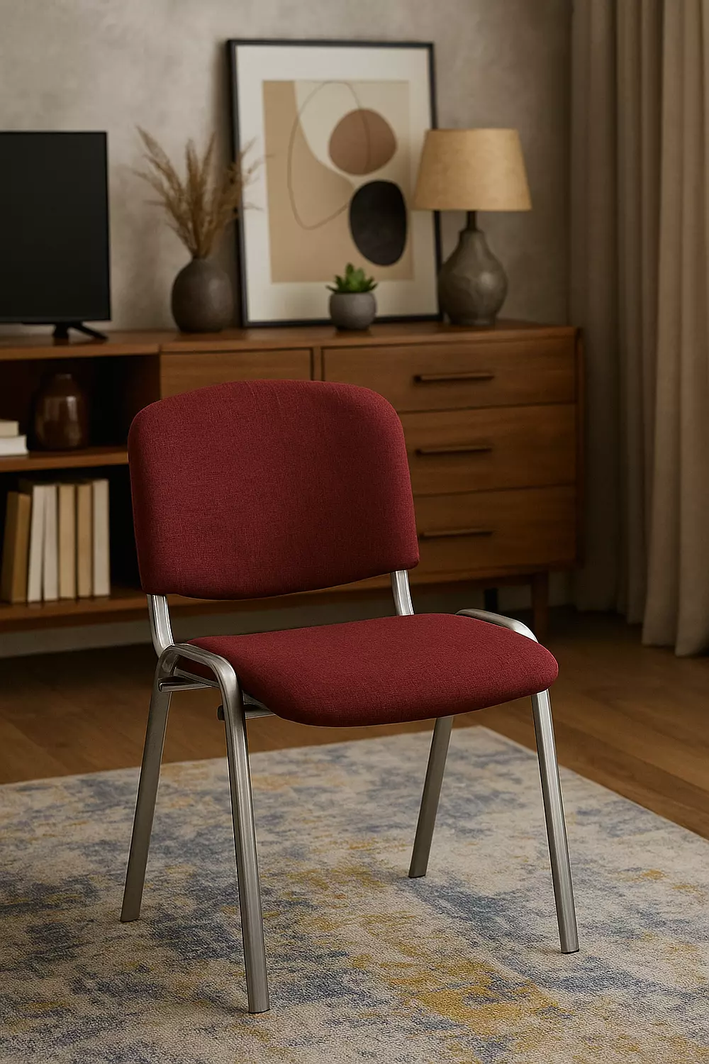 كرسي ايطالي قماش نبيتي بدون يد image