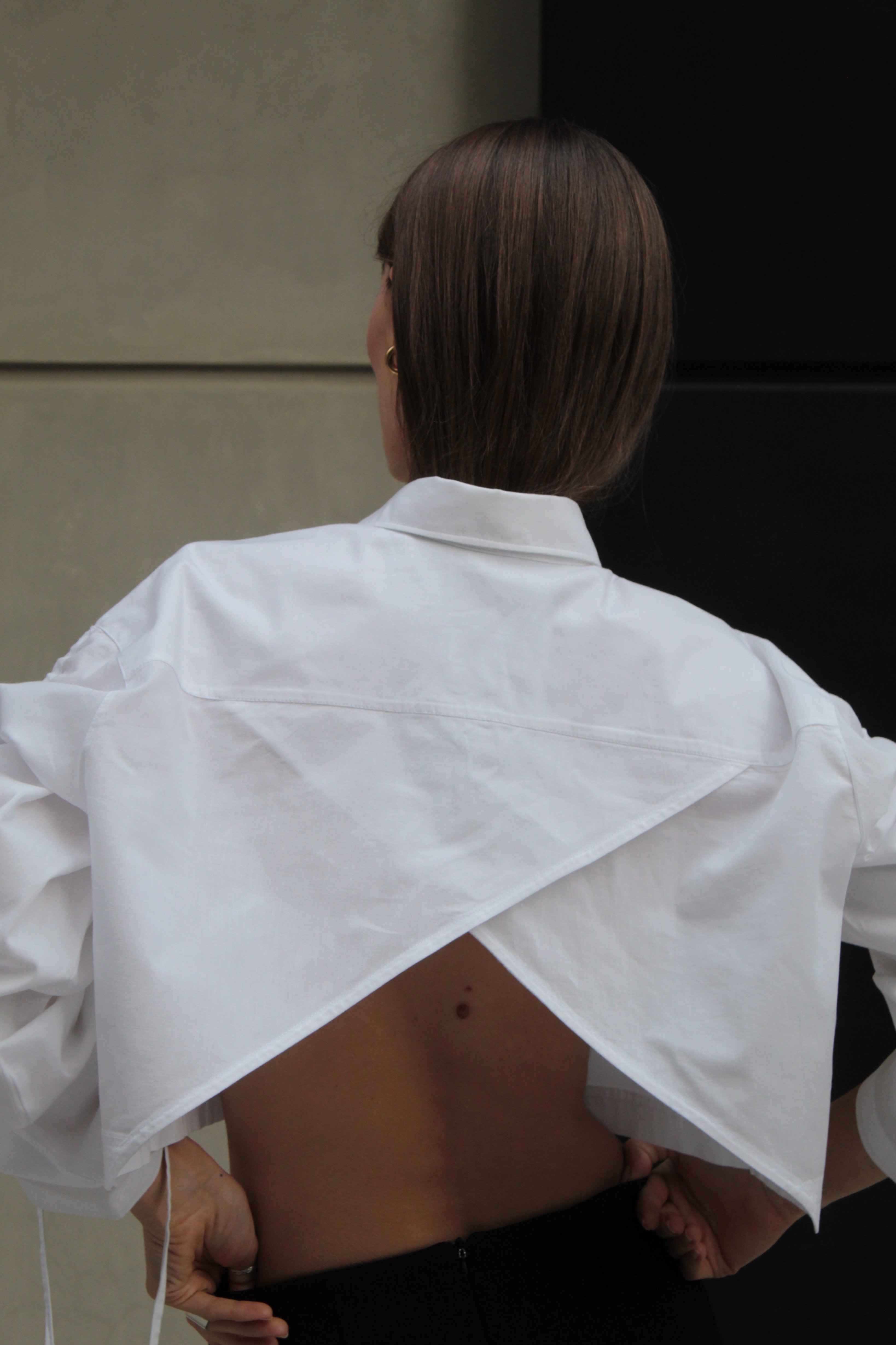 The cropped poplin shirt  2
