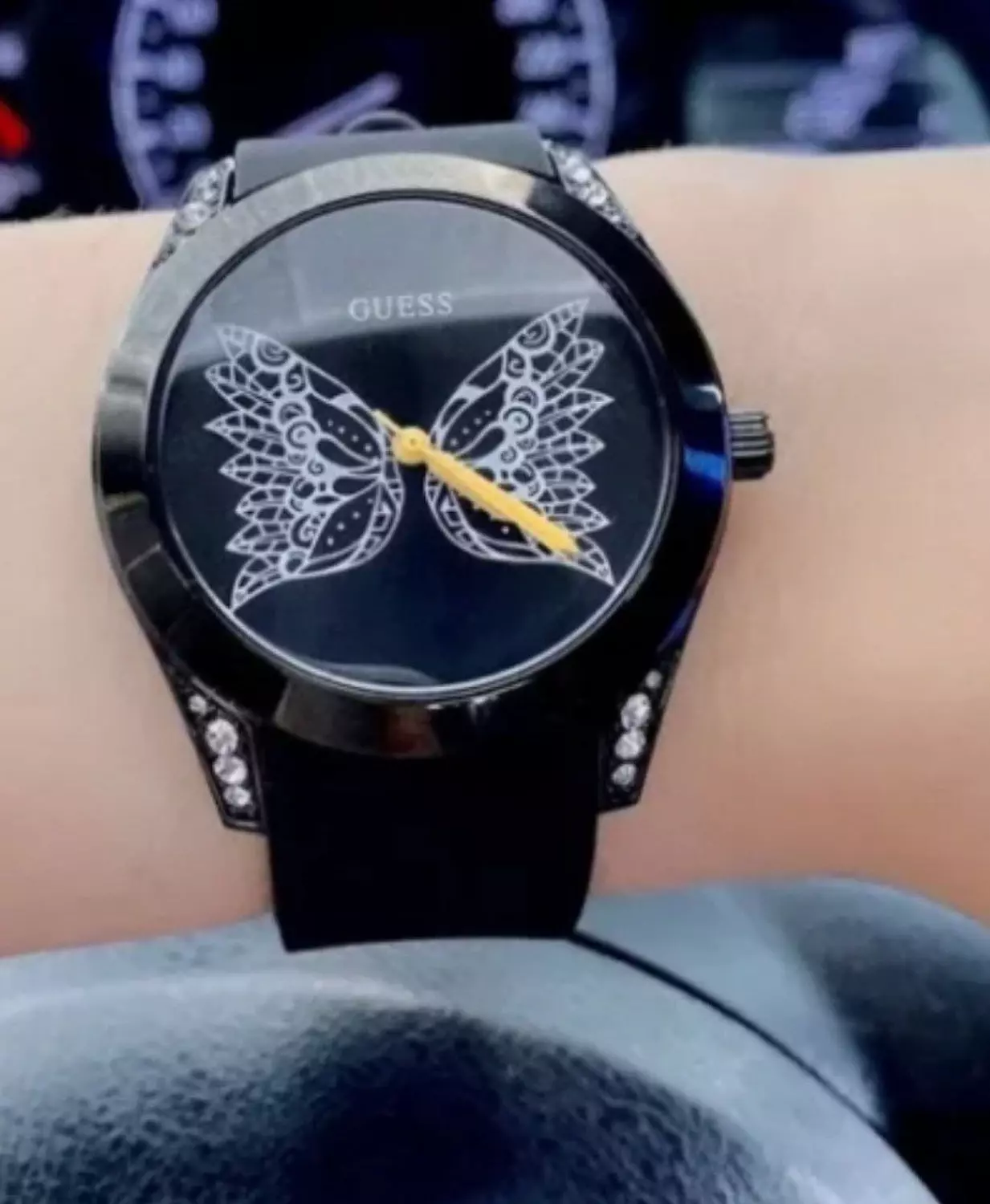 Guess Butterfly Motif Watch image