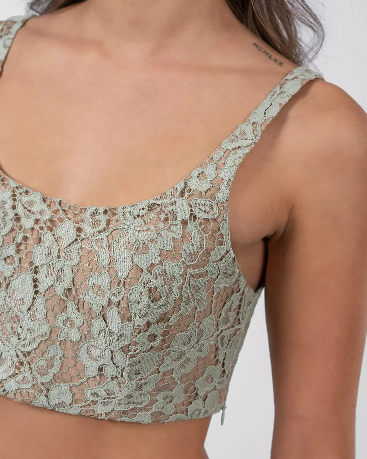 Lace Mint Green Top  image