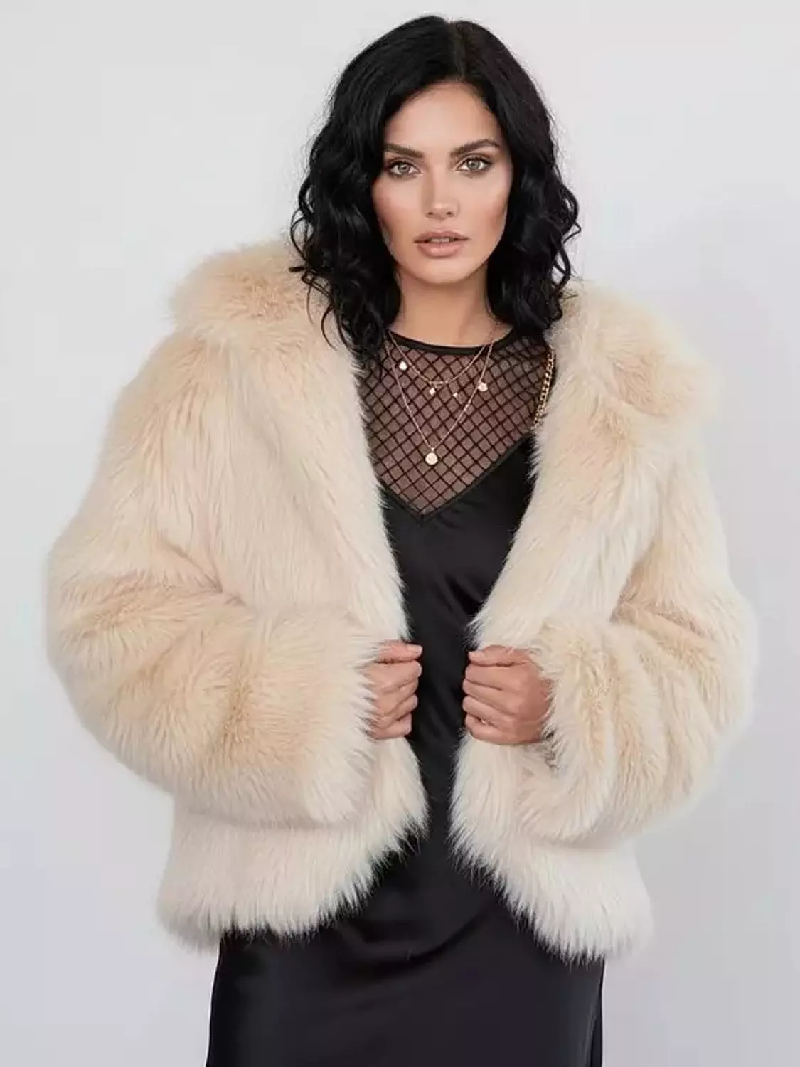 ​Fluffy Faux Fur Bomber