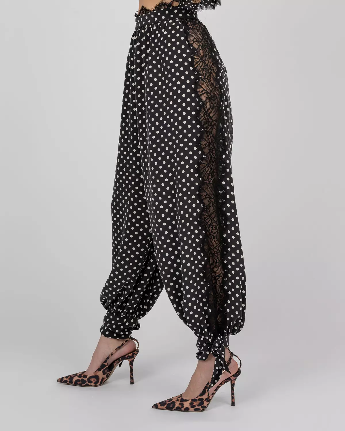 Polka Dot Silk Balloon Trousers hover image
