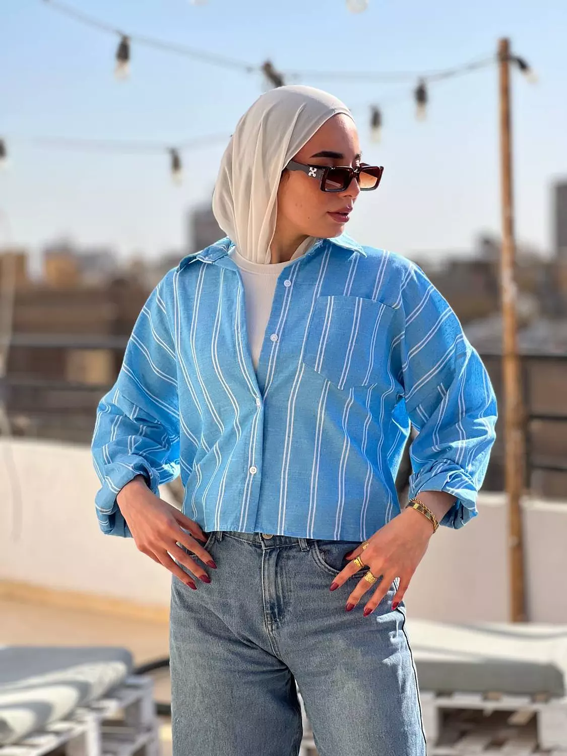 Cropped Striped Shirt  2