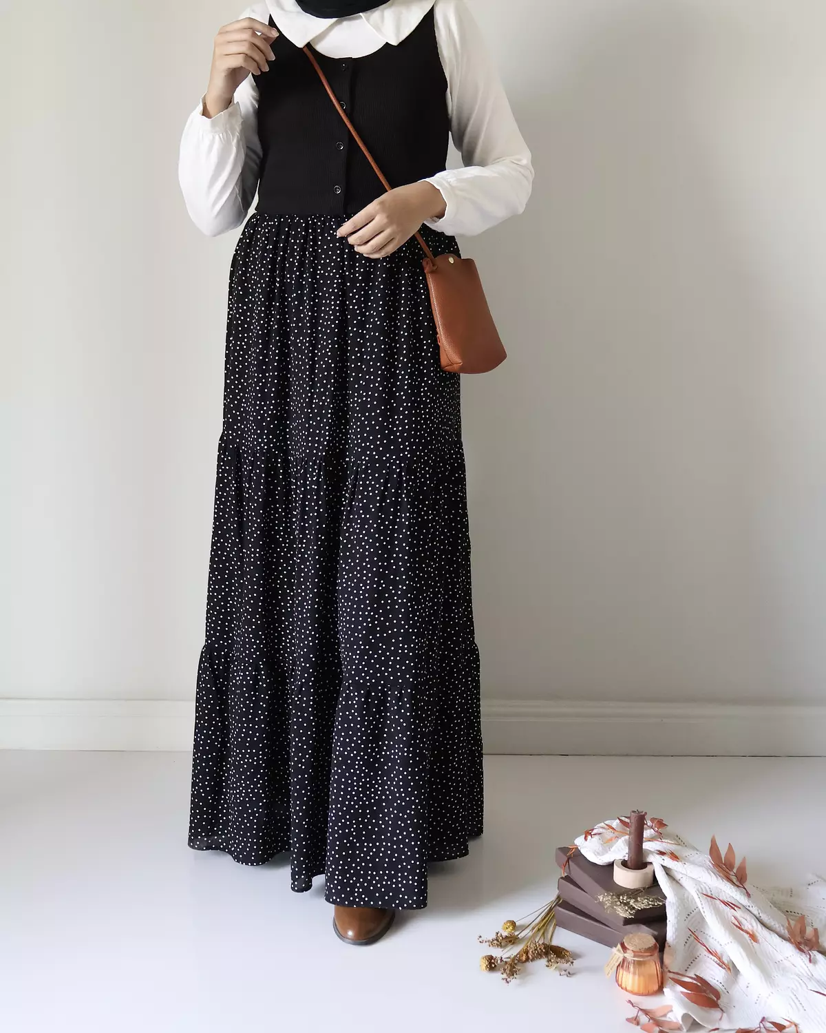 Cotton Crochet Black Dot Skirt 3