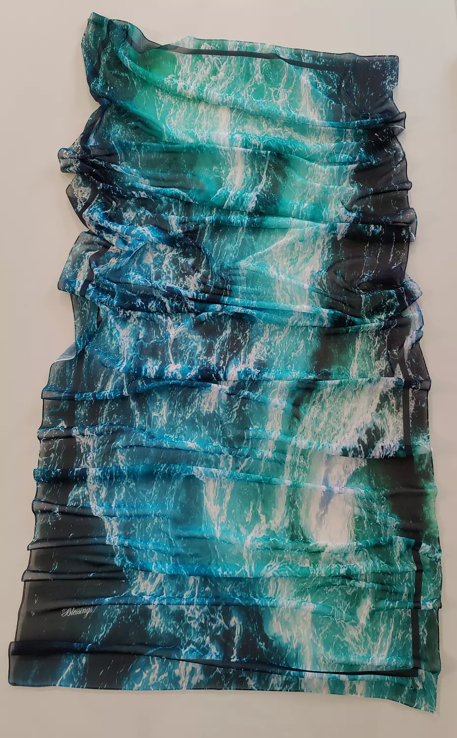 Scarf-Blessings New-Green Ocean 2