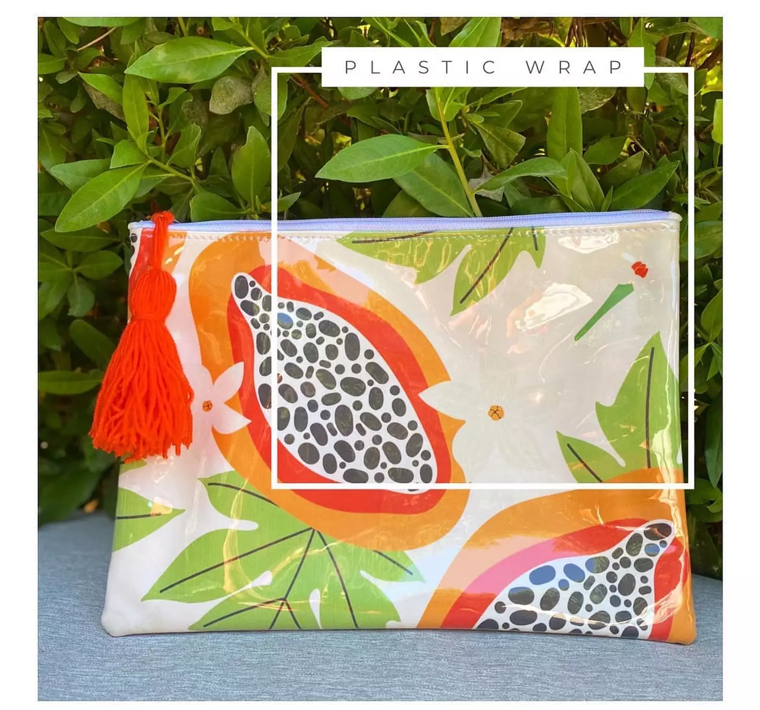 Papaya Plastic Wrap Pouch image
