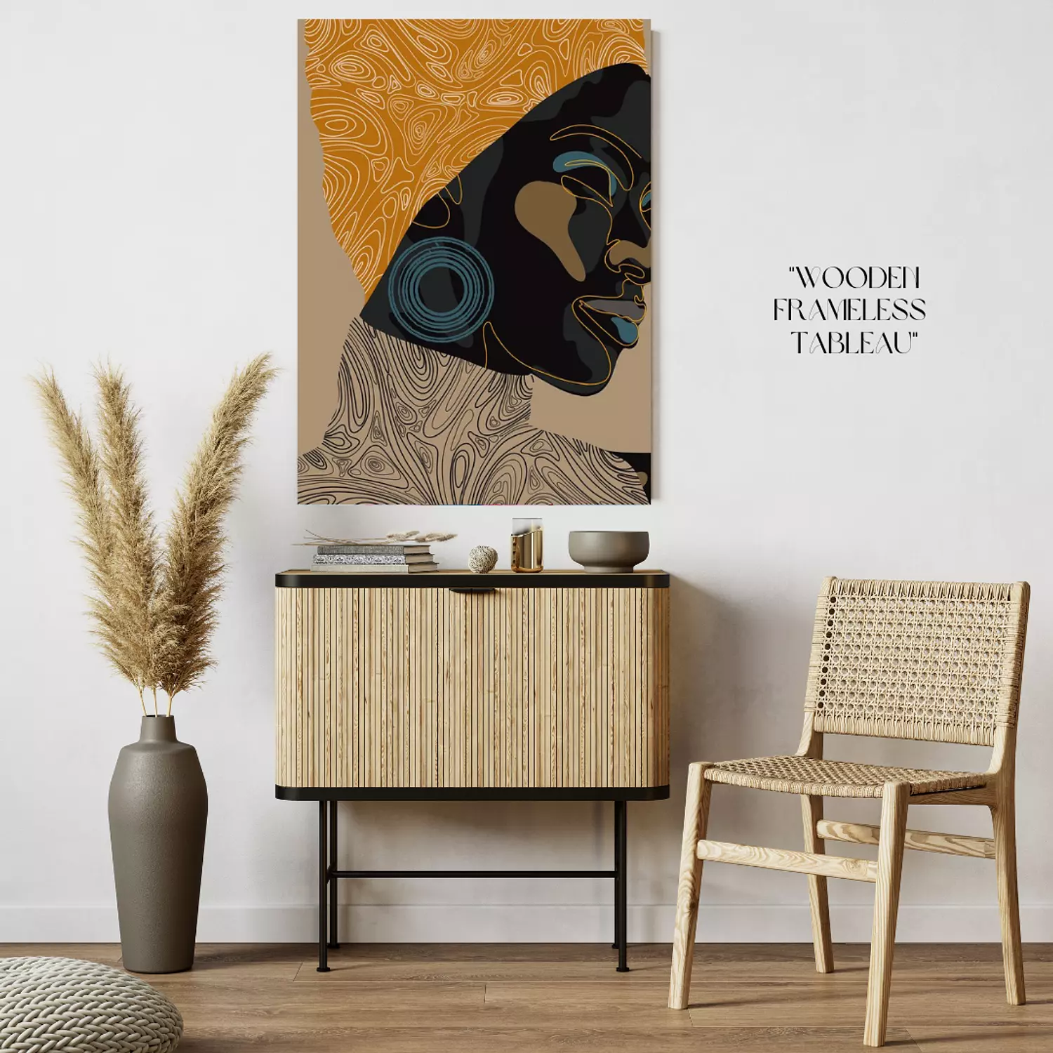 Frameless Printed wooden Tableau P.G750