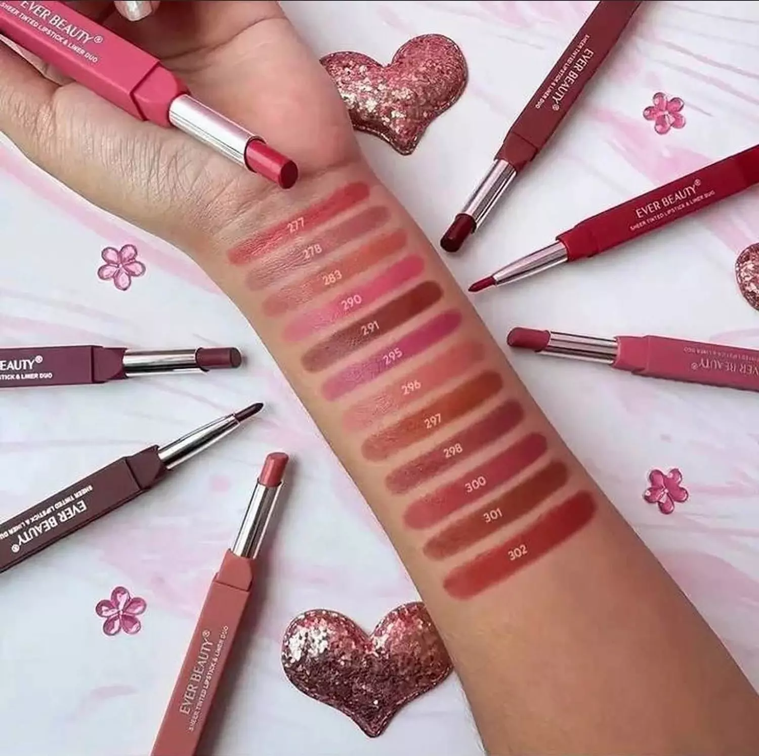 Ever beauty lip liner & lipstick  3