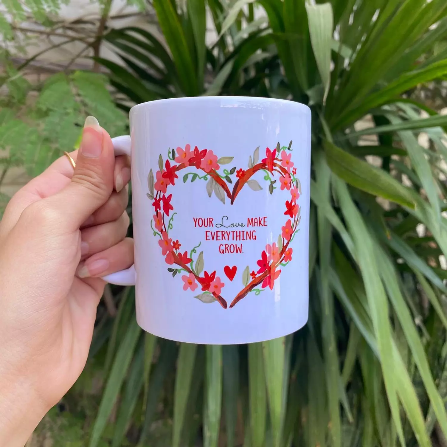 Brown Heart Flowers Gift Box     2