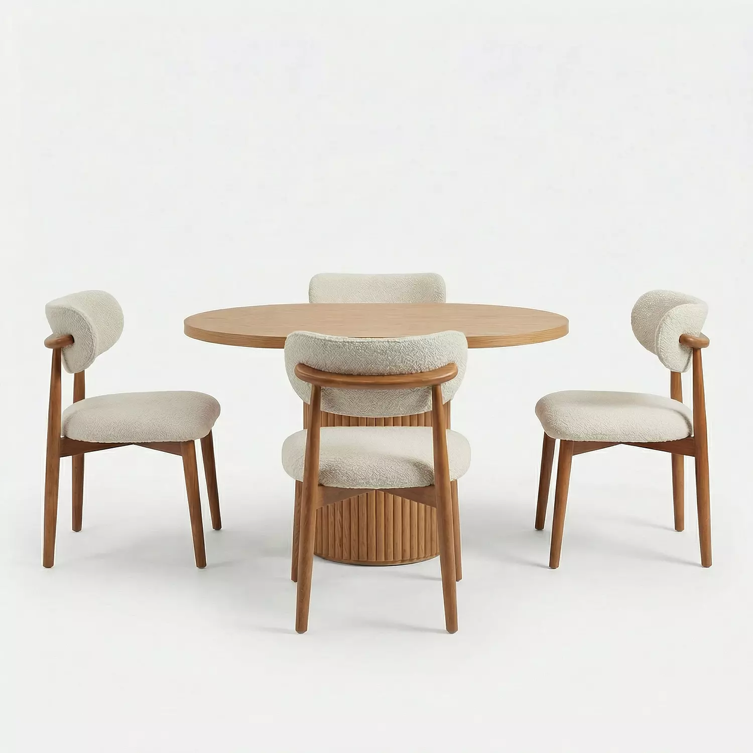 سفرة زان مودرن بيضاوي– تصميم أنيق بمقاس 120 سم image