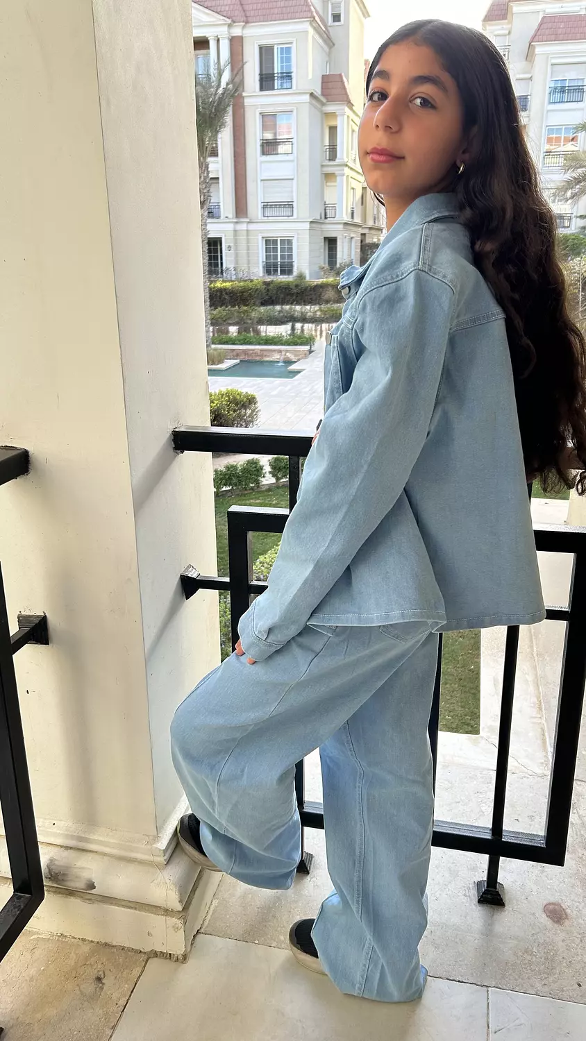 SOUTH Chunky Denim oversized Baby blue Jacket  2