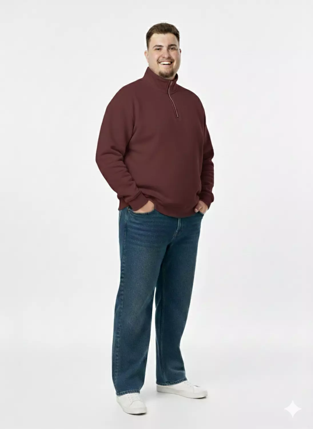 Unisex Sweatshirt, Plus Size Fashion, Quarter-Zip Fleece, Minimalist Style. 10