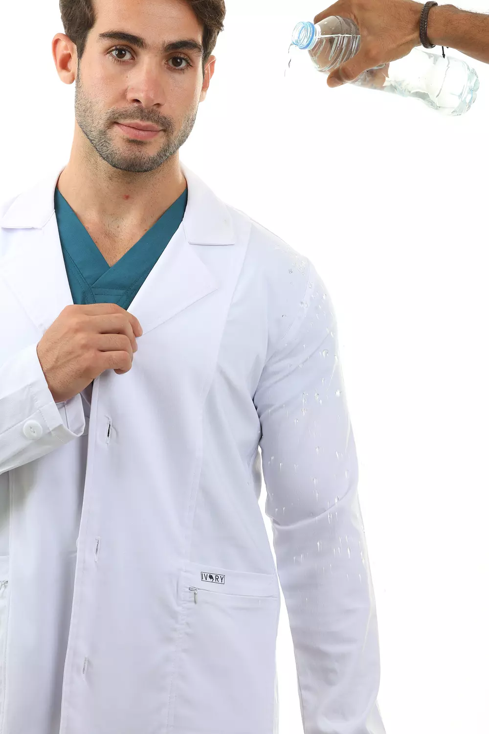 White Elegance Lab Coat Short 9