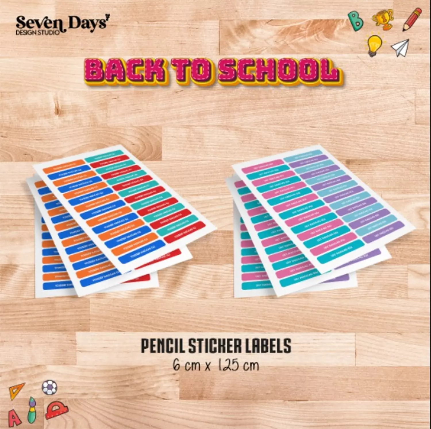 Dinosaurs School Labels 6