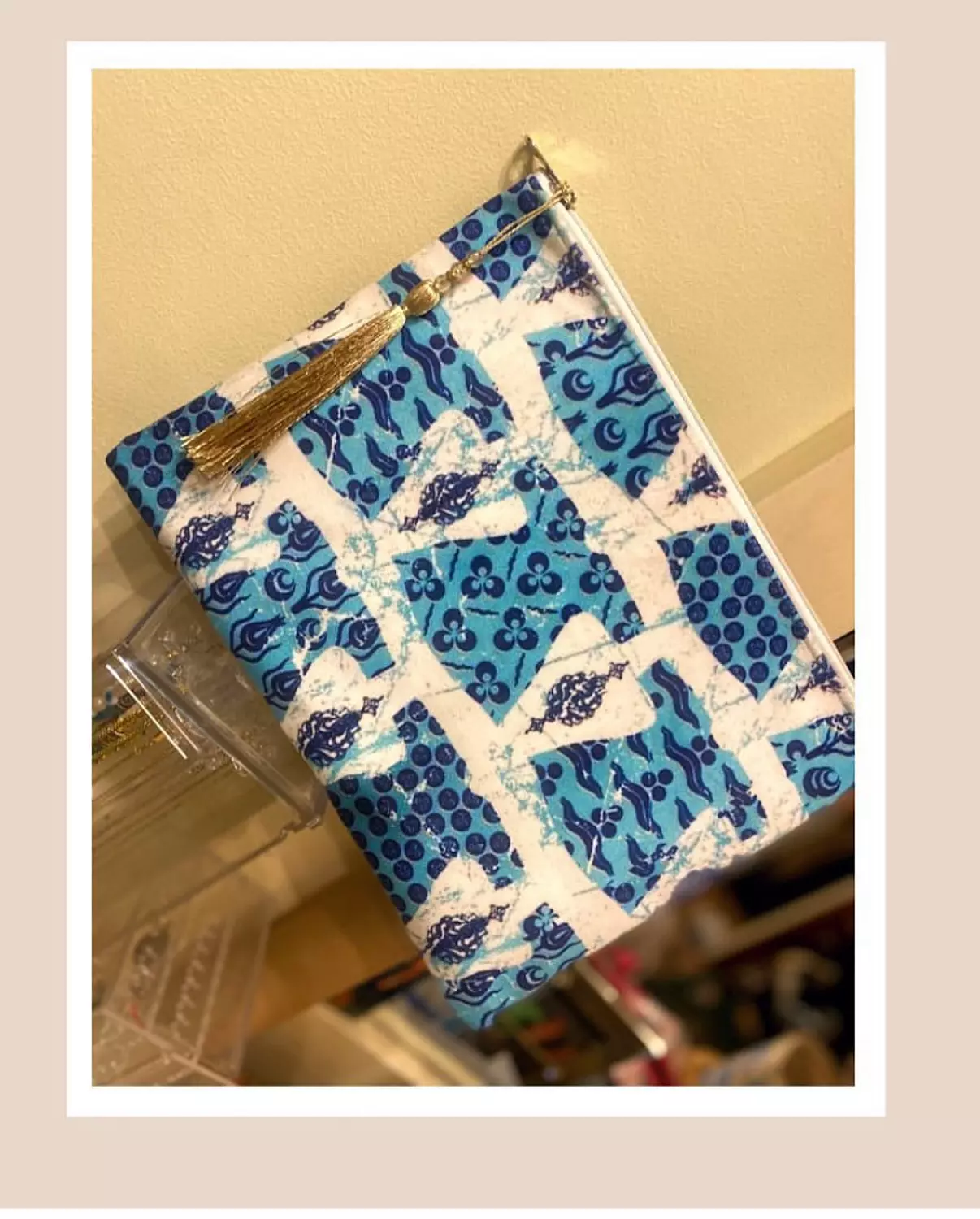 Blue Kaftan Velvet Pouch 2