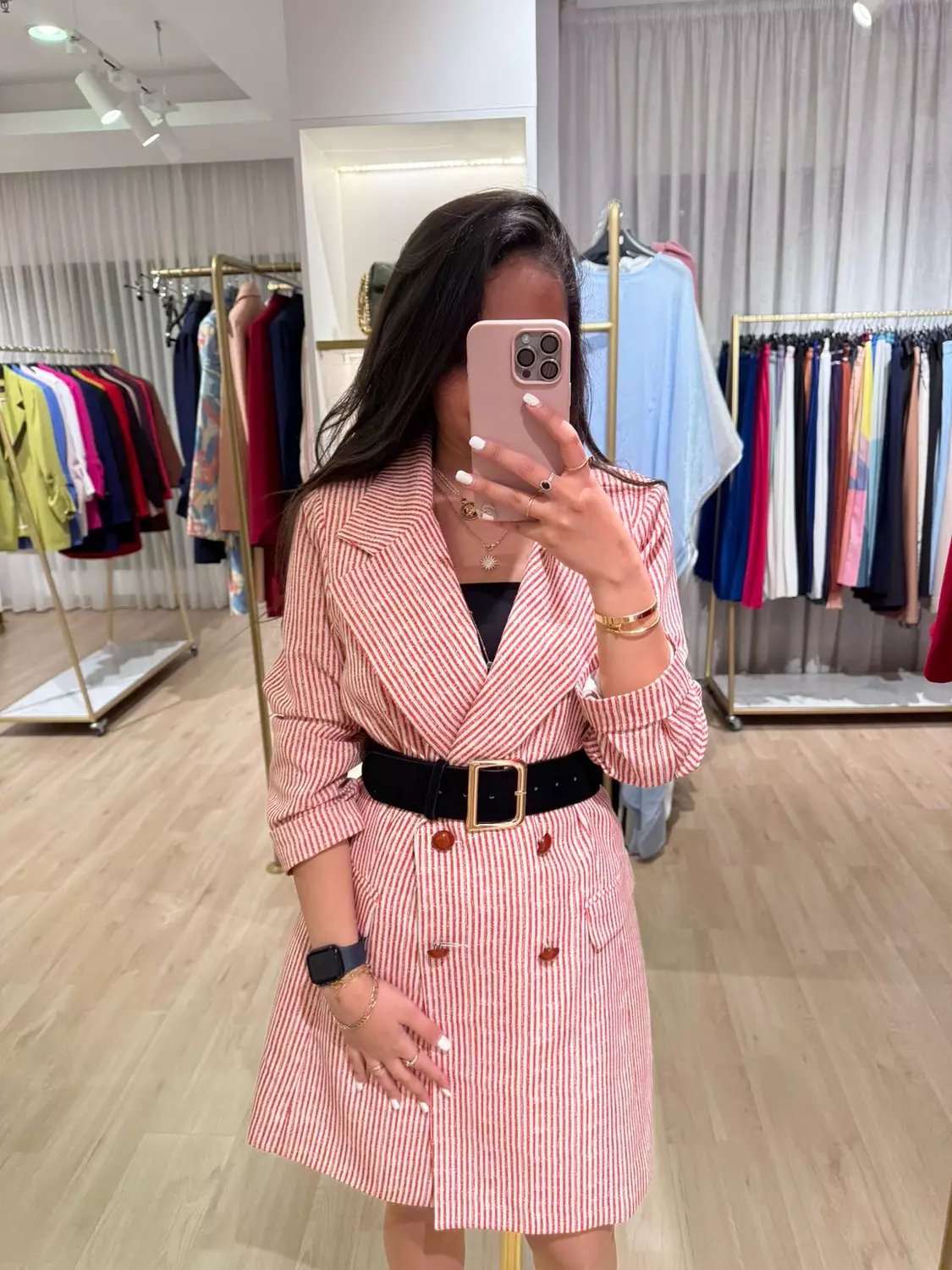 STRIPED DRESS BLAZER hover image