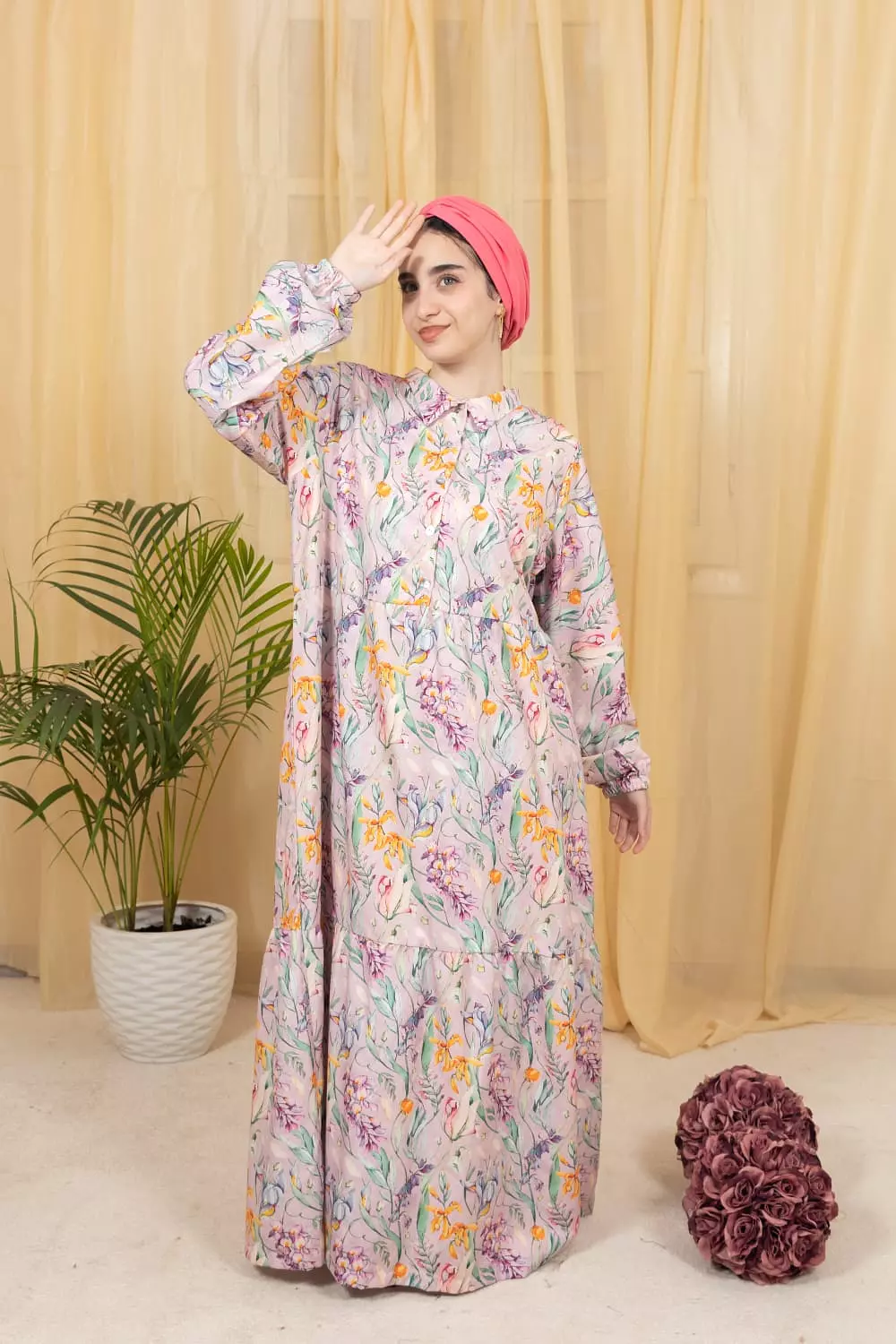  Linen viscos dress1 3