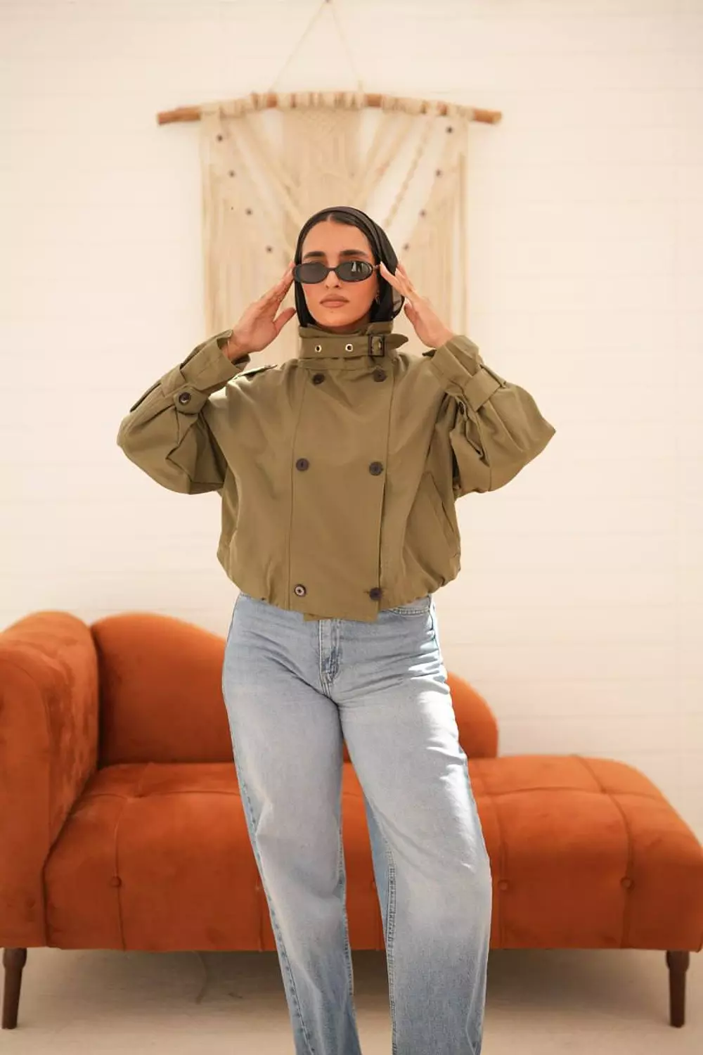 Neck belt jacket 7