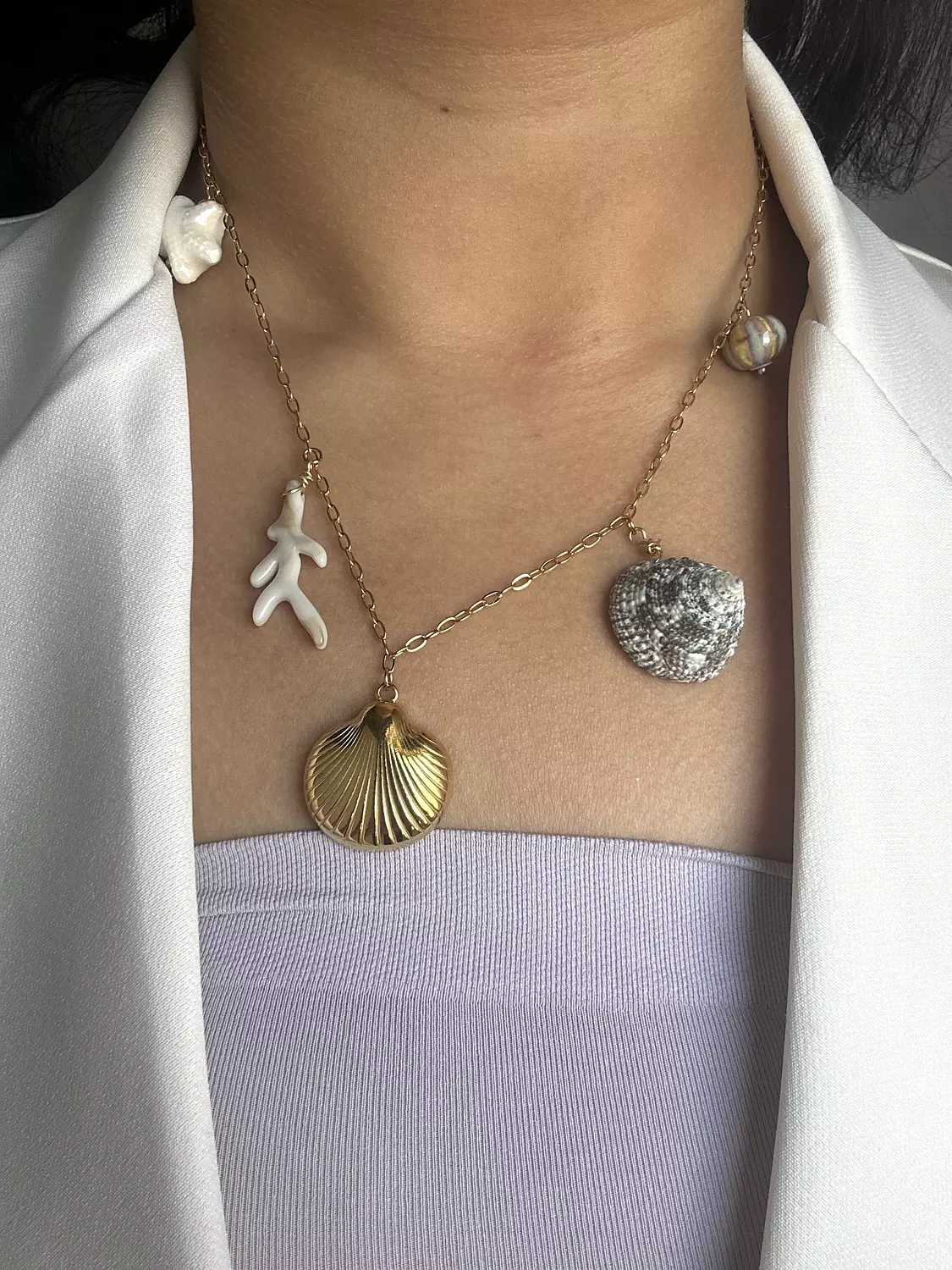 Summer white charms Necklace image