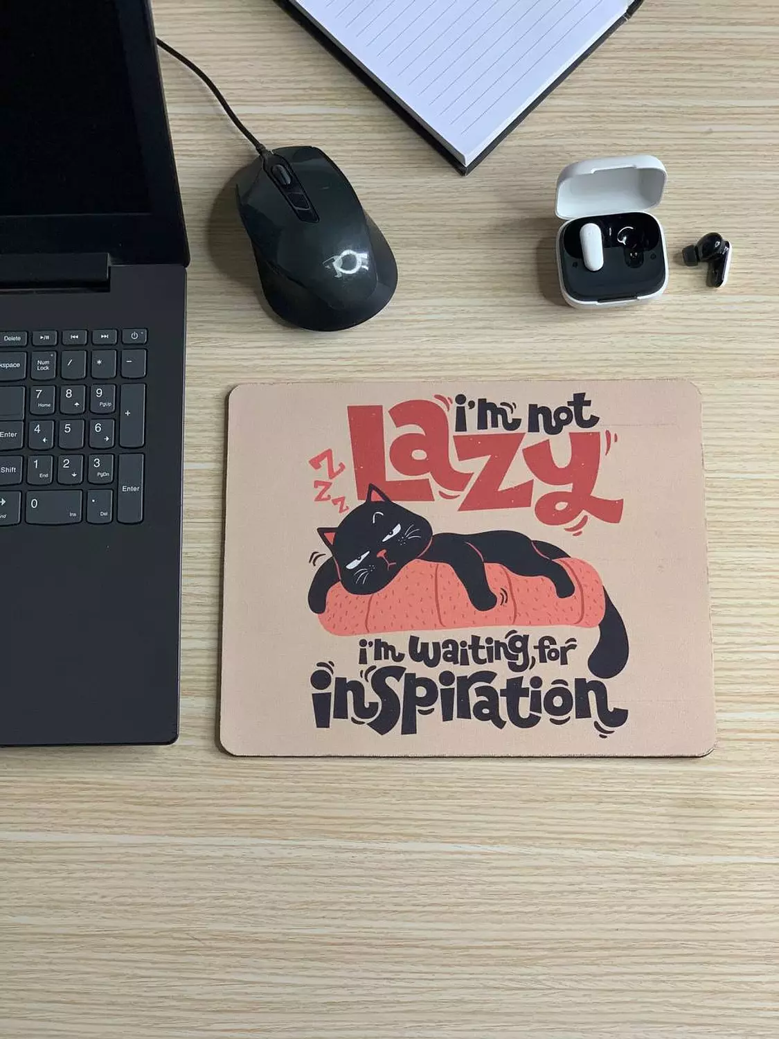 Mouse pad I'm not Lazy image