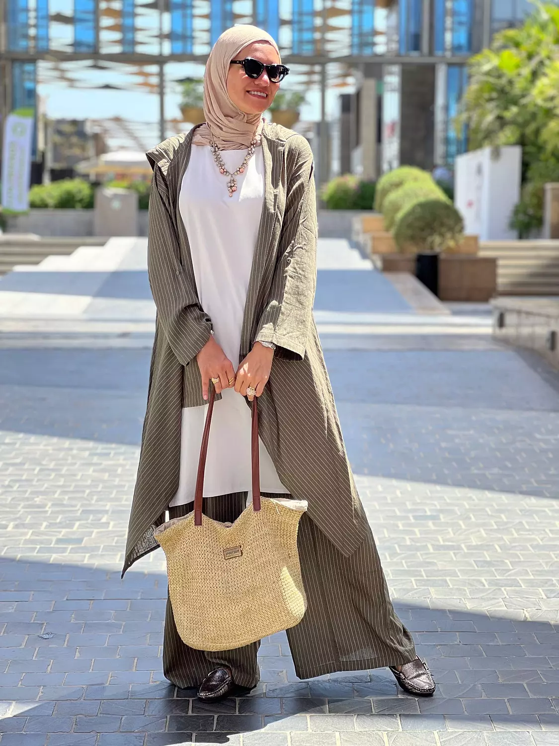 Striped linen suit image