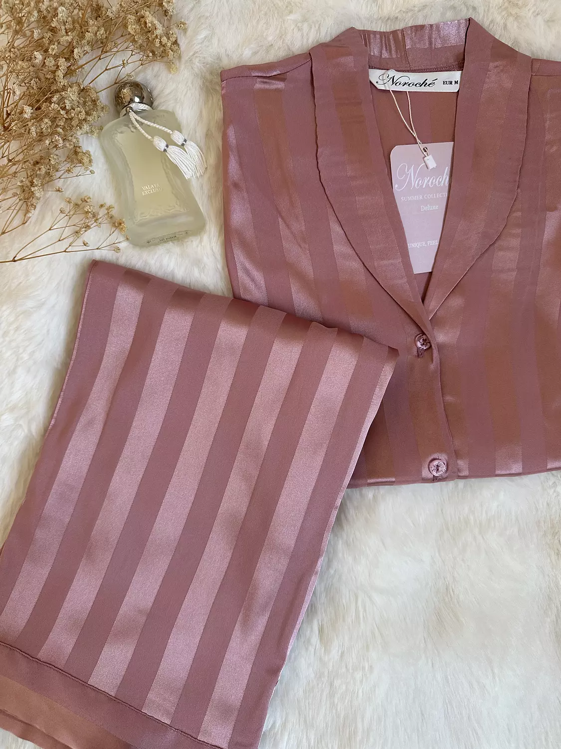 Rose striped jacquard pjs 3