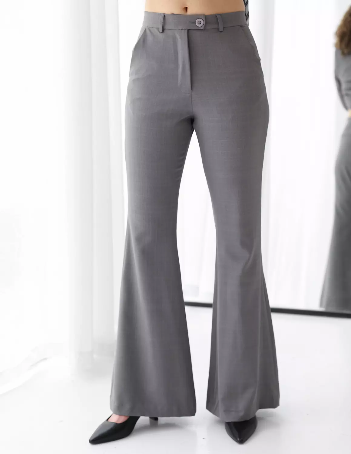 Gray breeze flare pants image