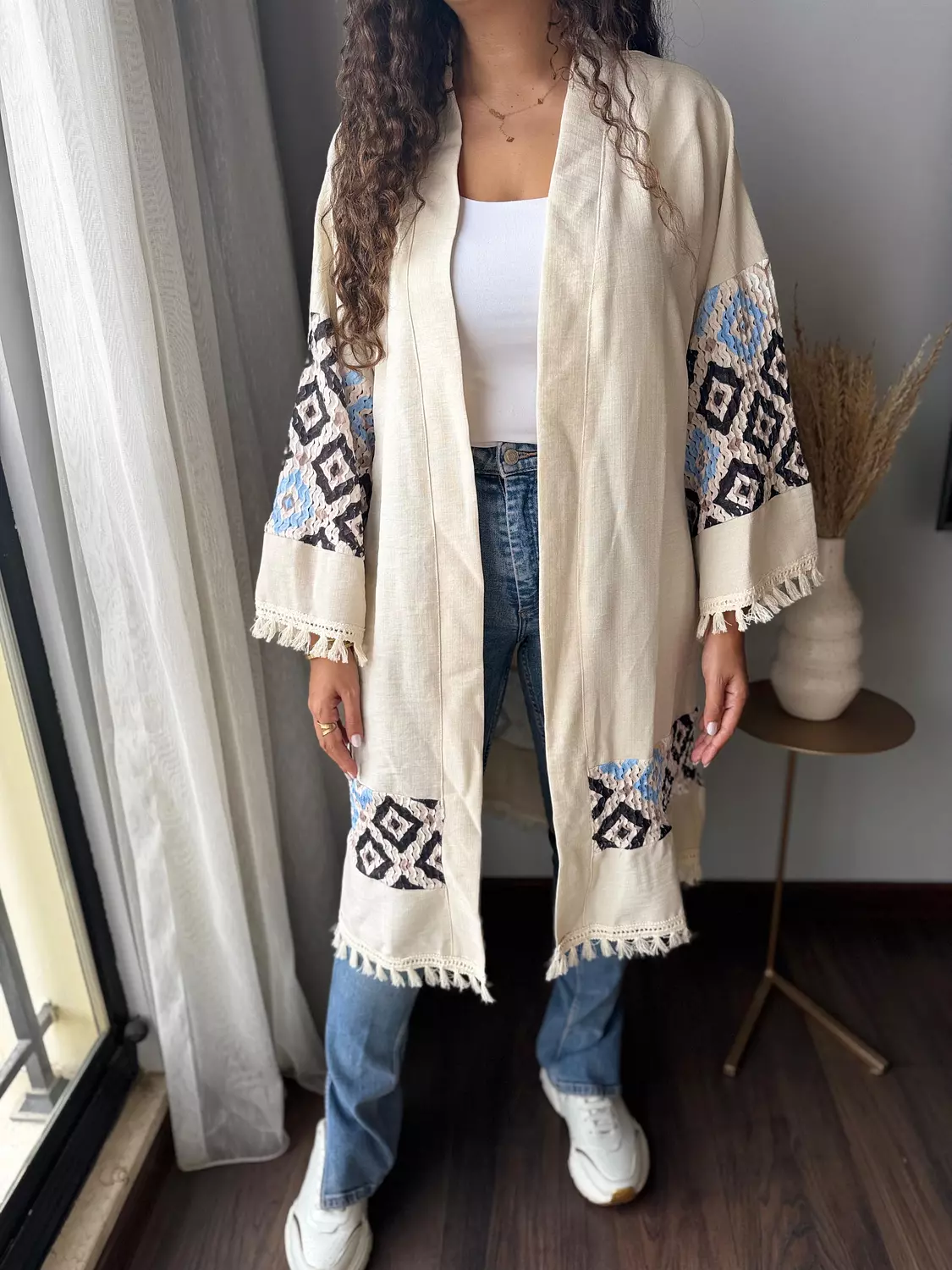 Bohemian Breeze Kimono - Beige 4