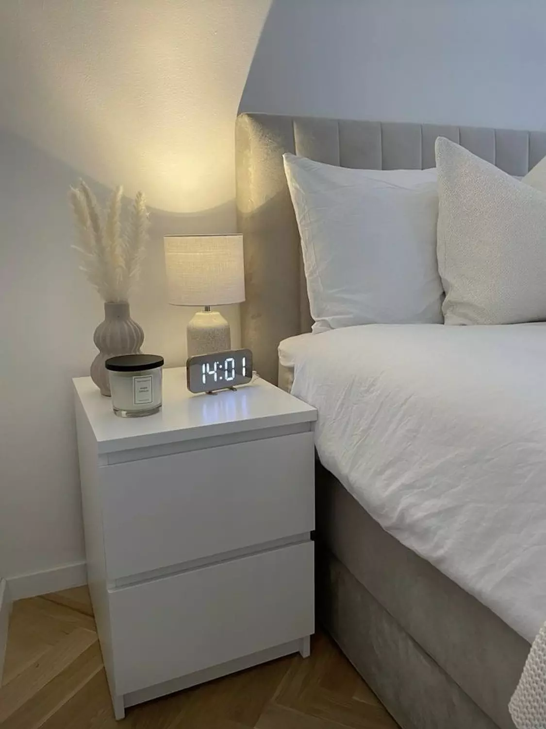 Bedside Table White - 40x40x45 cm hover image