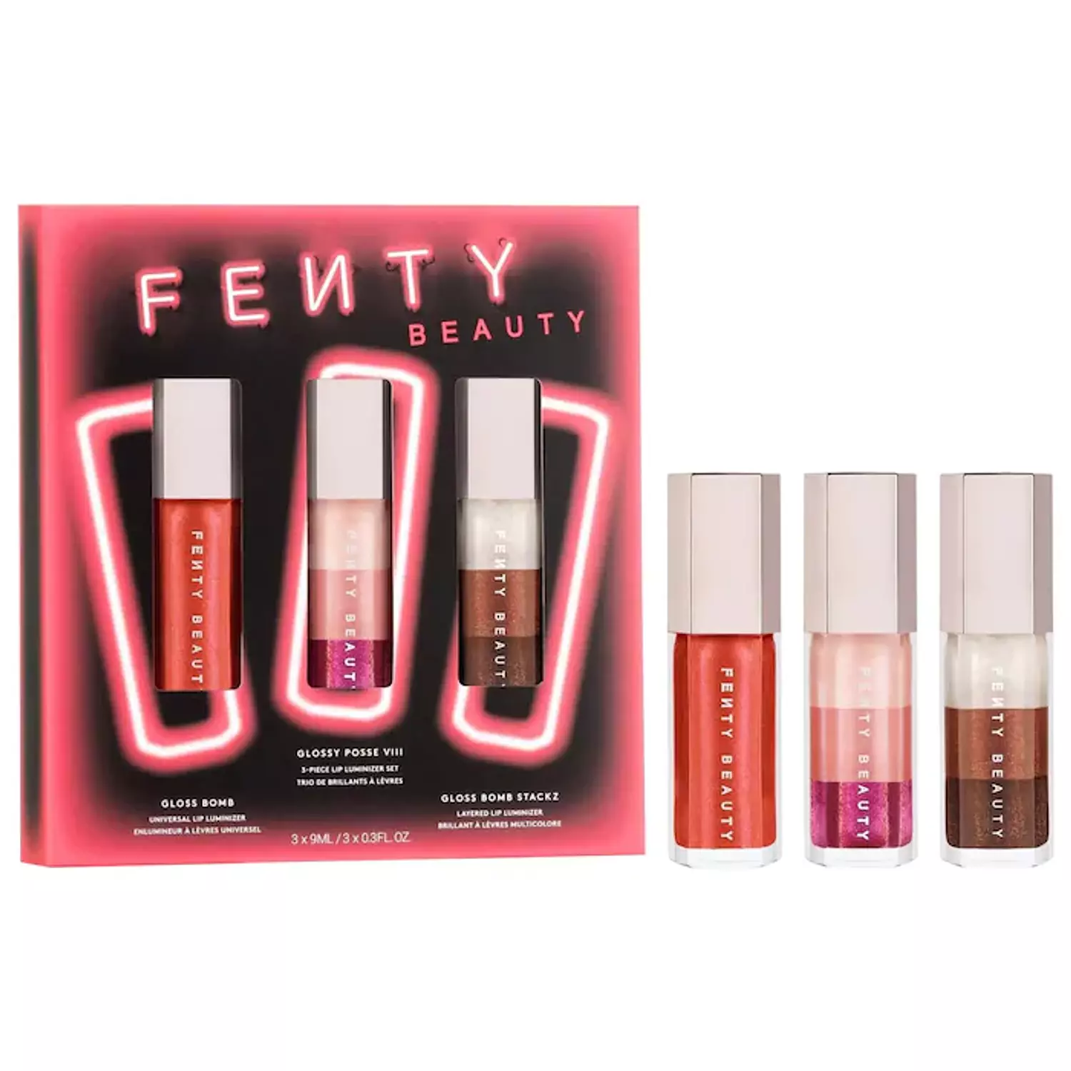 Fenty Beauty by Rihanna  Glossy Posse VIII 3-Piece Lip Luminizer set image