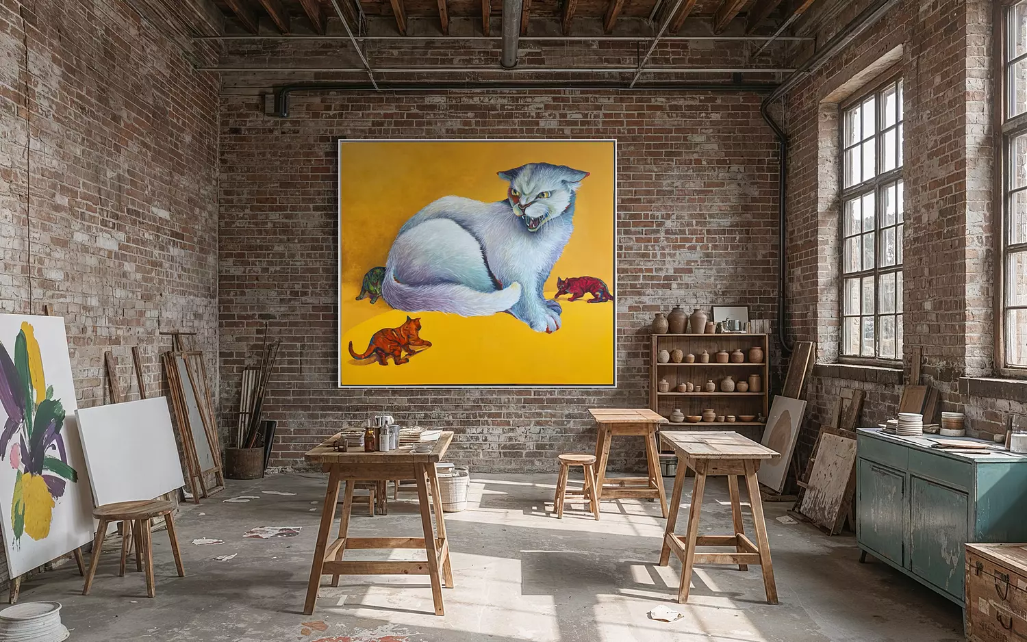 The Anxious, Distressed Persona (Yellow Painting – The Withdrawn Cat) 5