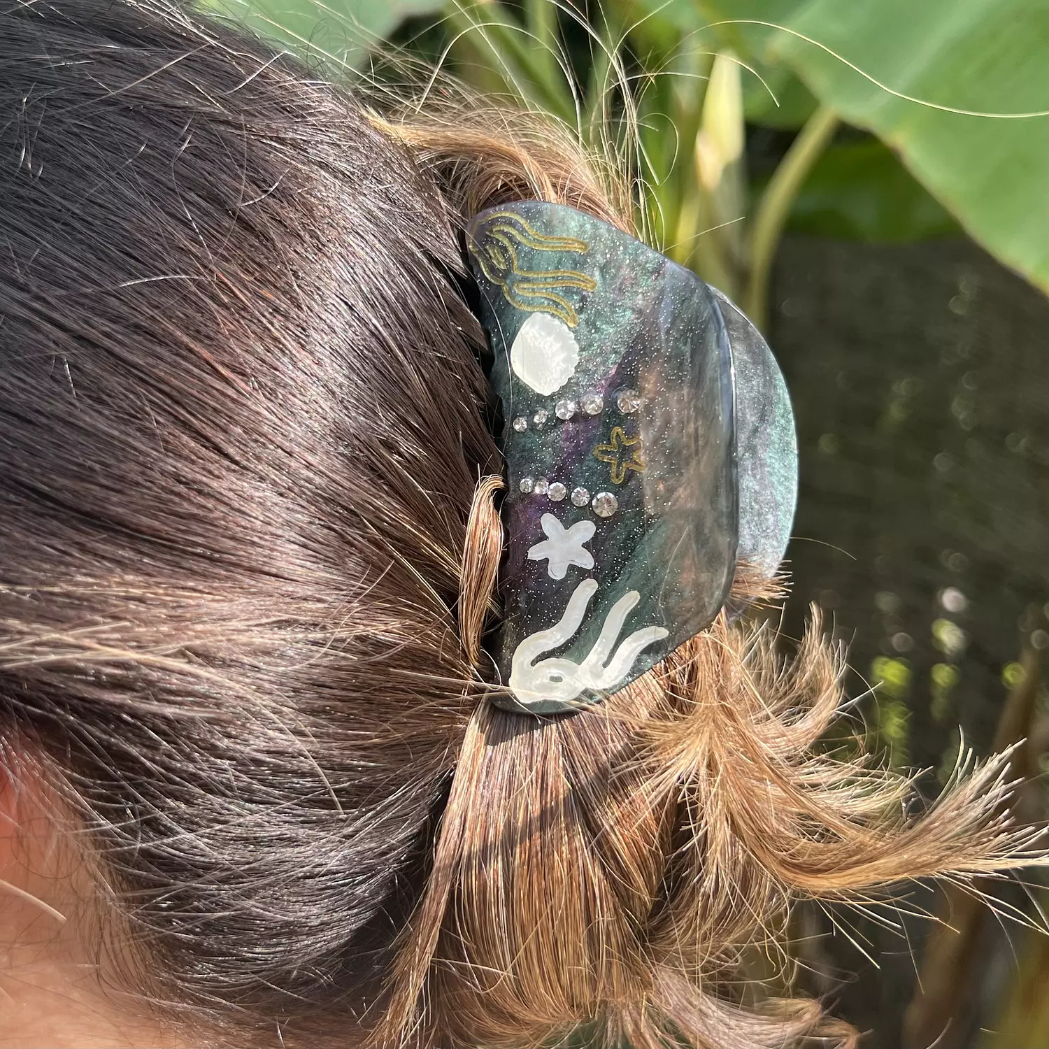 Green Ocean Hairclip  hover image