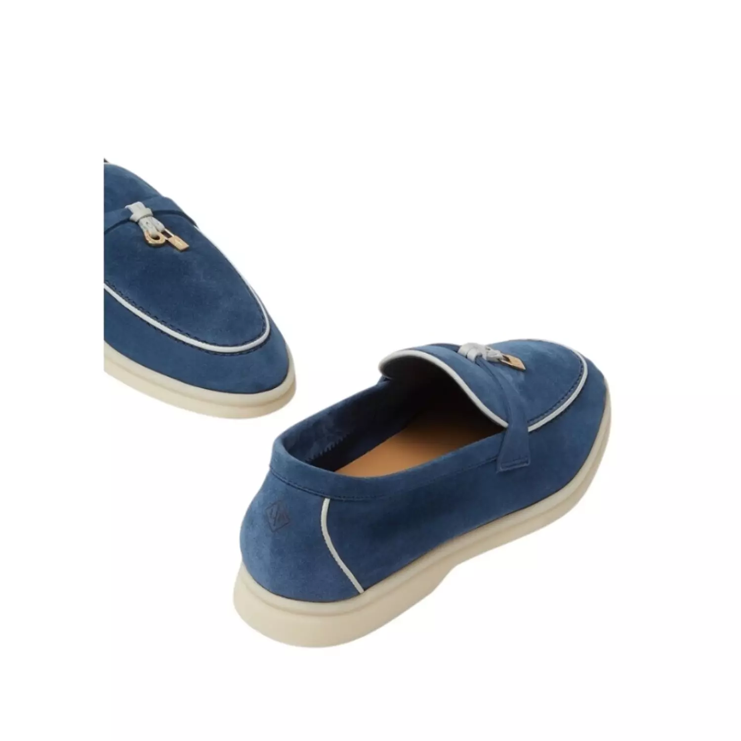 Loro Piana Summer Charms Walk Loafer Suede Ocean Heart 3