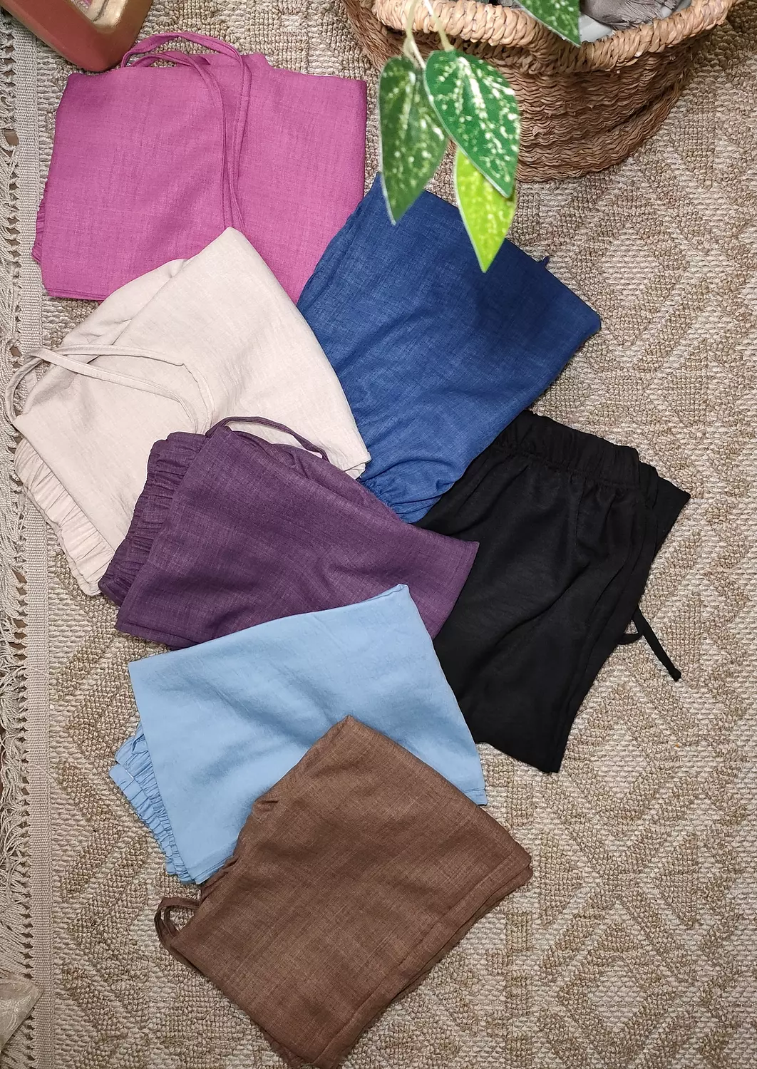Essential linen pants ( in purple ) 2