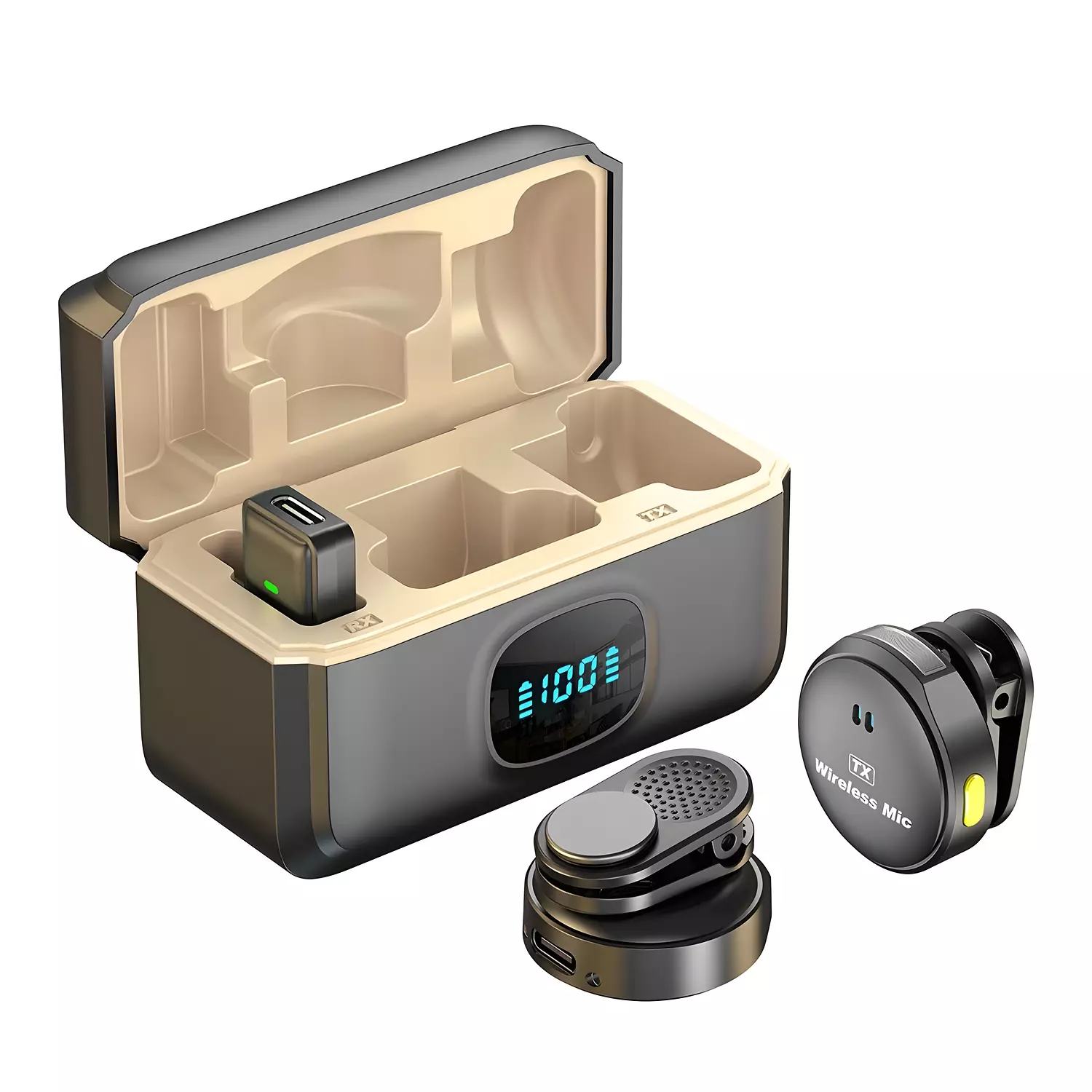 High-Sensitivity 2.4G Wireless Magnetic Microphone – Supports Instant Connectivity image