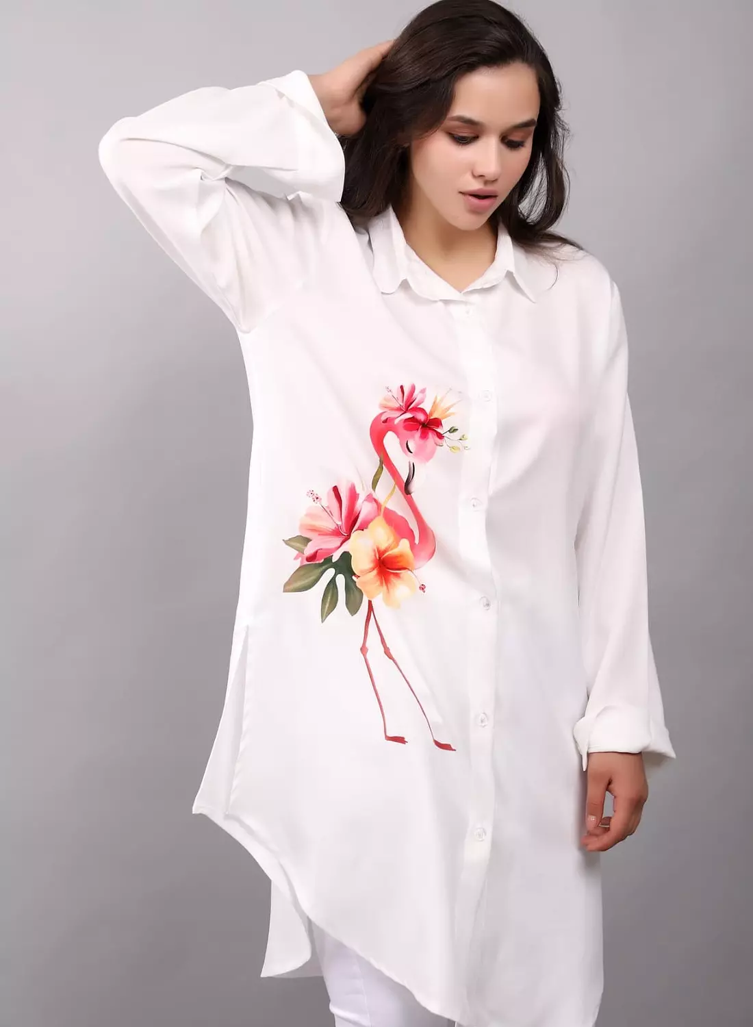 Flamigo printted tunic hover image