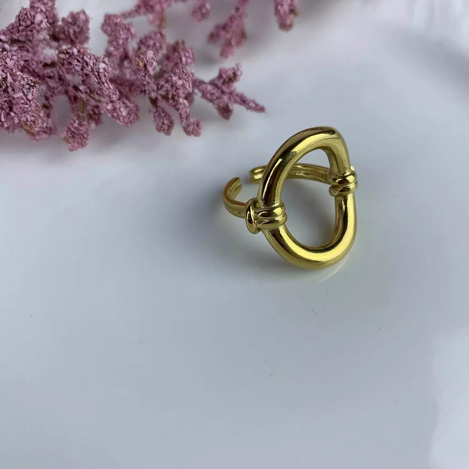 Stainless steel Ring with seashell 2