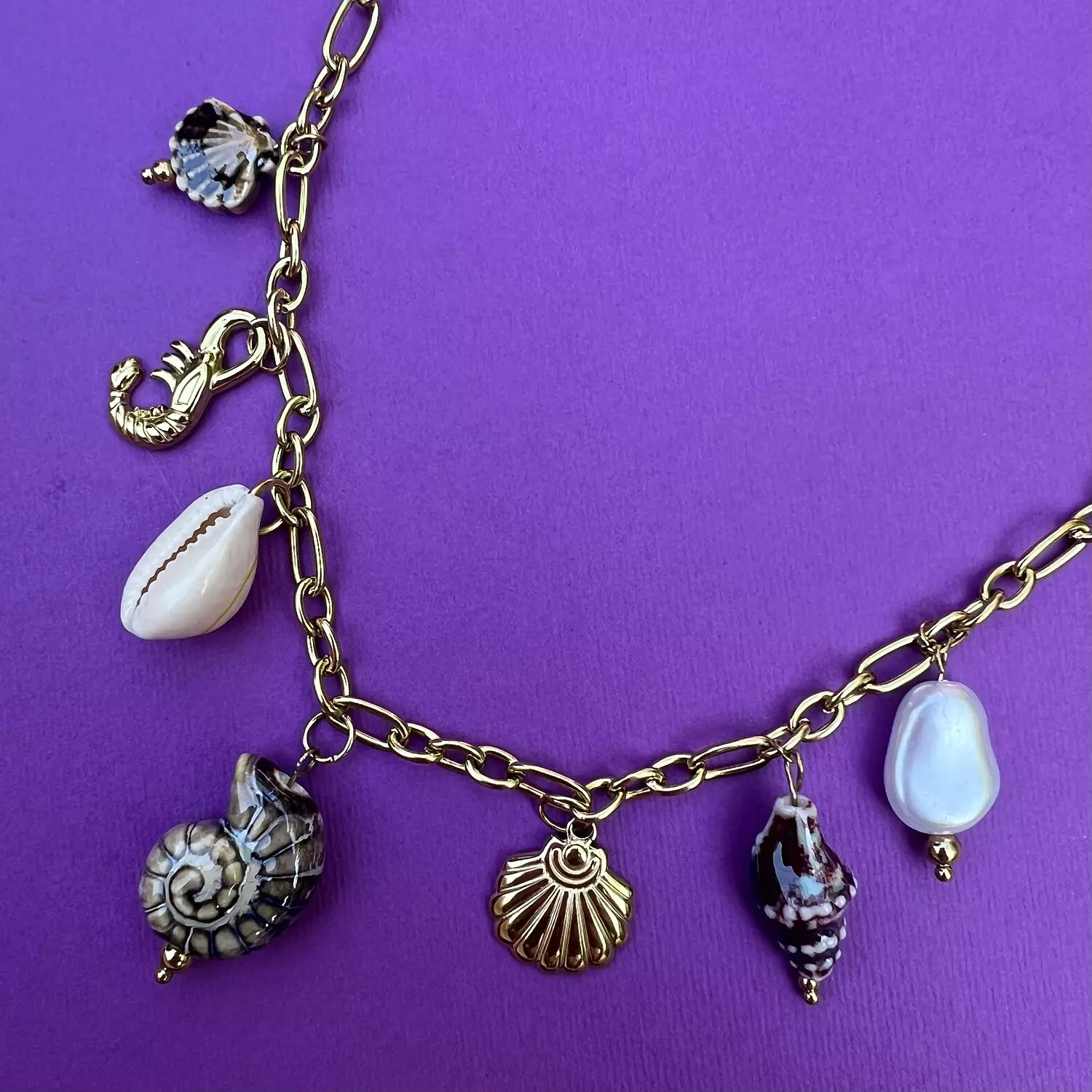 Mermaid Findings Charm Necklace  image