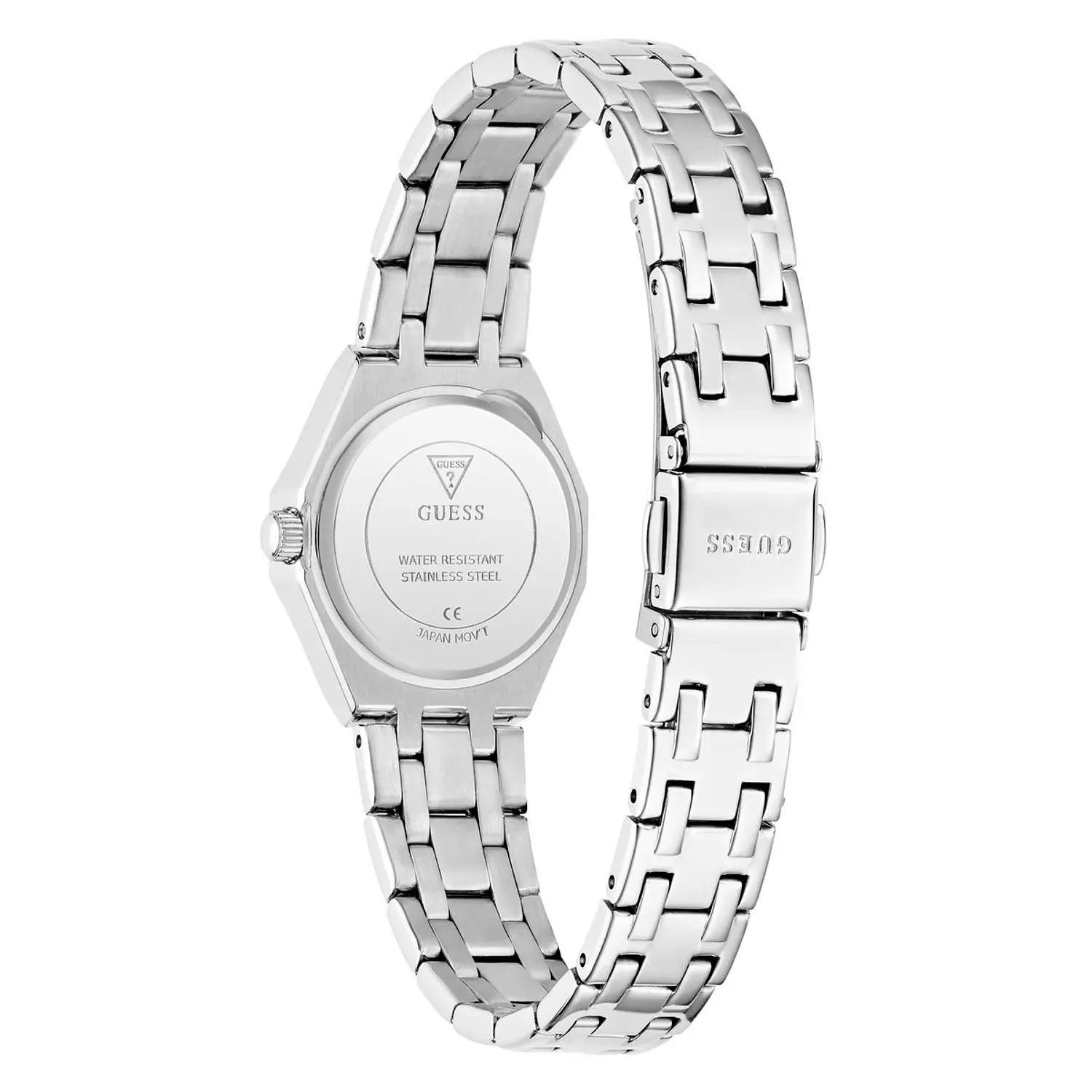 GUESS PIXIE Ladies Pixie Silver Tone Analog Watch Silver Tone Stainless Steel Polished Bracelet 2