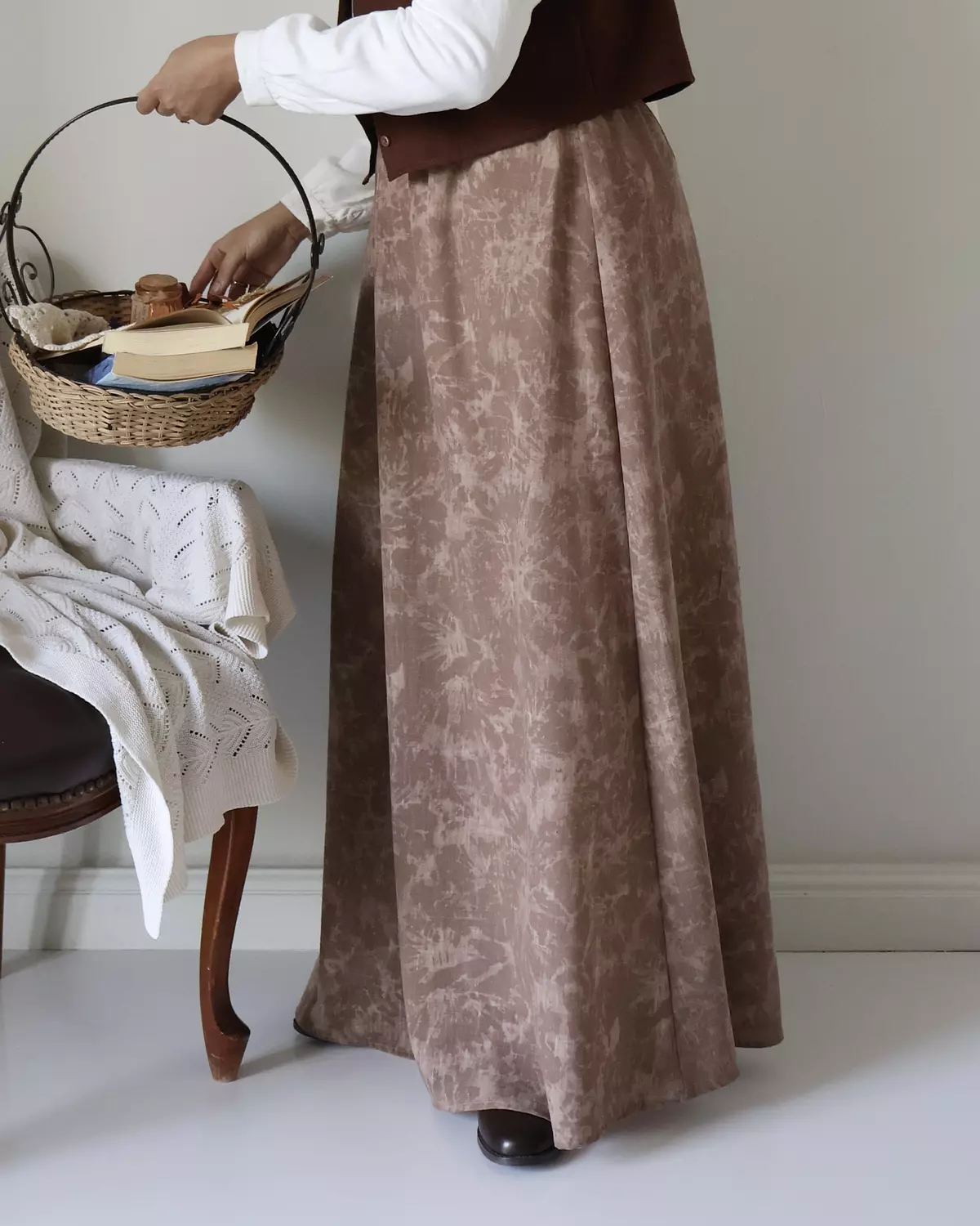 Beige Linen Skirt 4