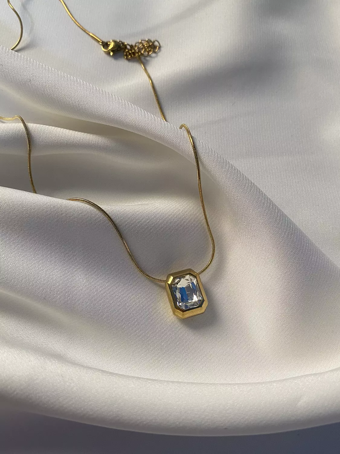 Rectangular Diamond Necklace image