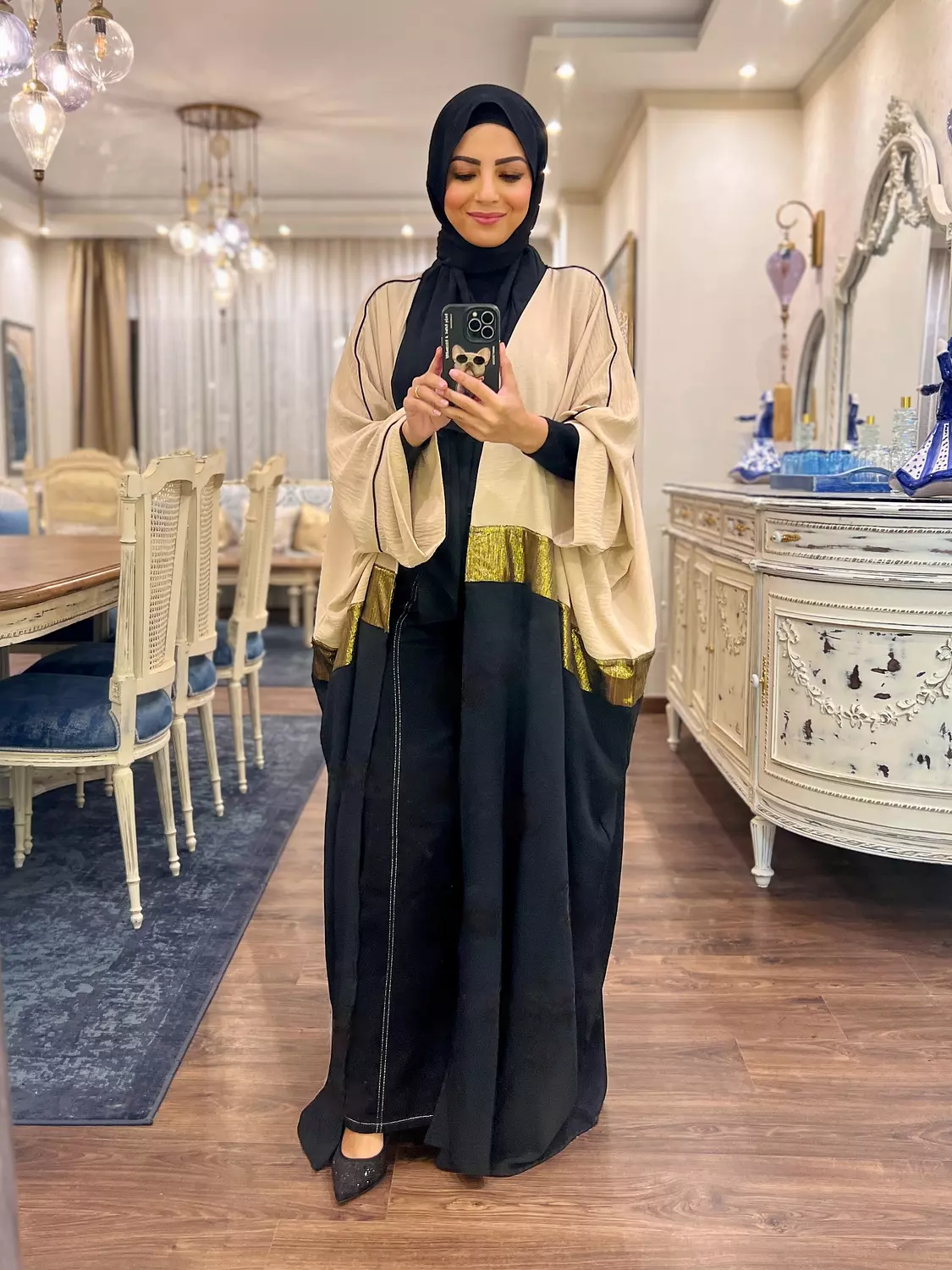 Black & Gold Abaya