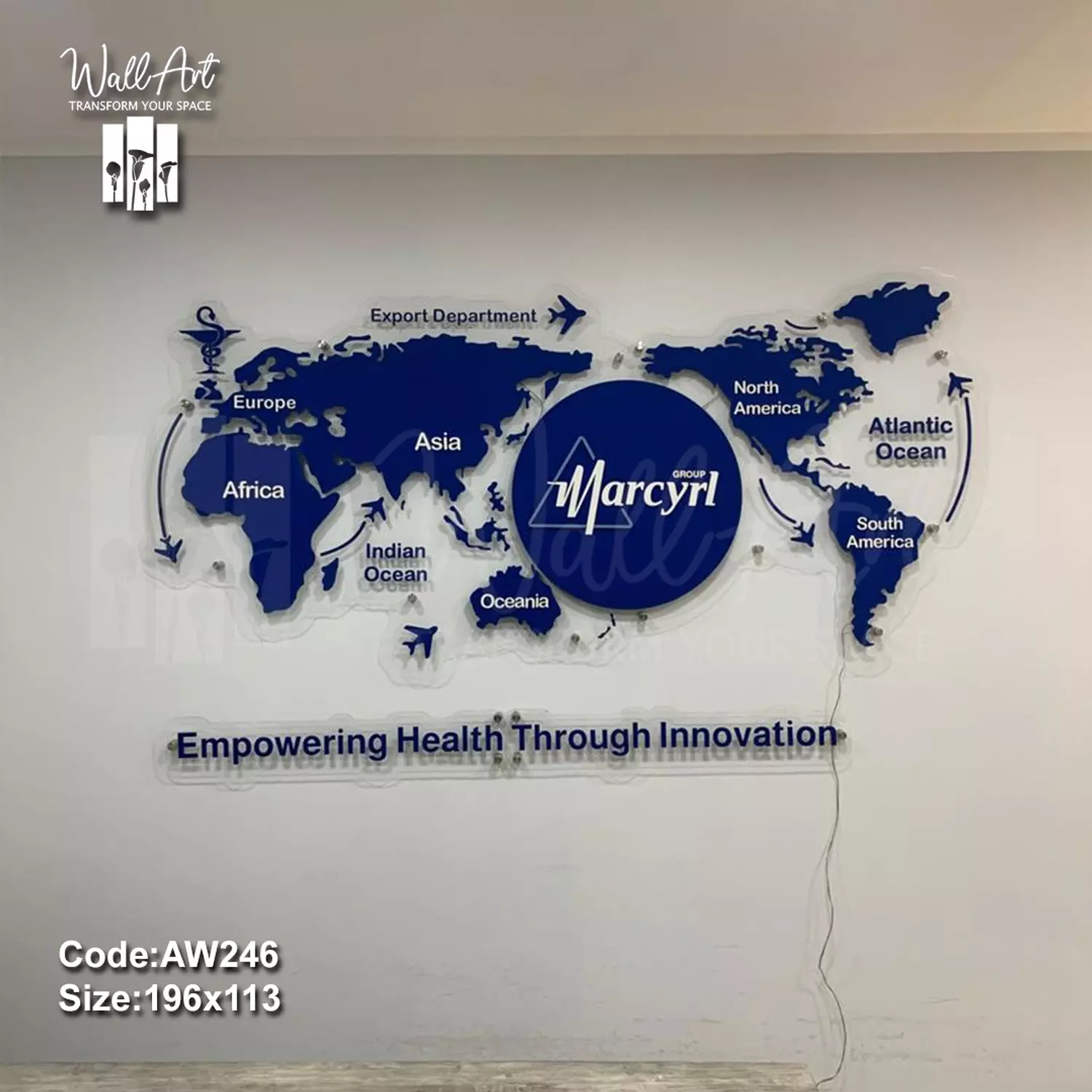 AW246-Lighted Acrylic World Map   10