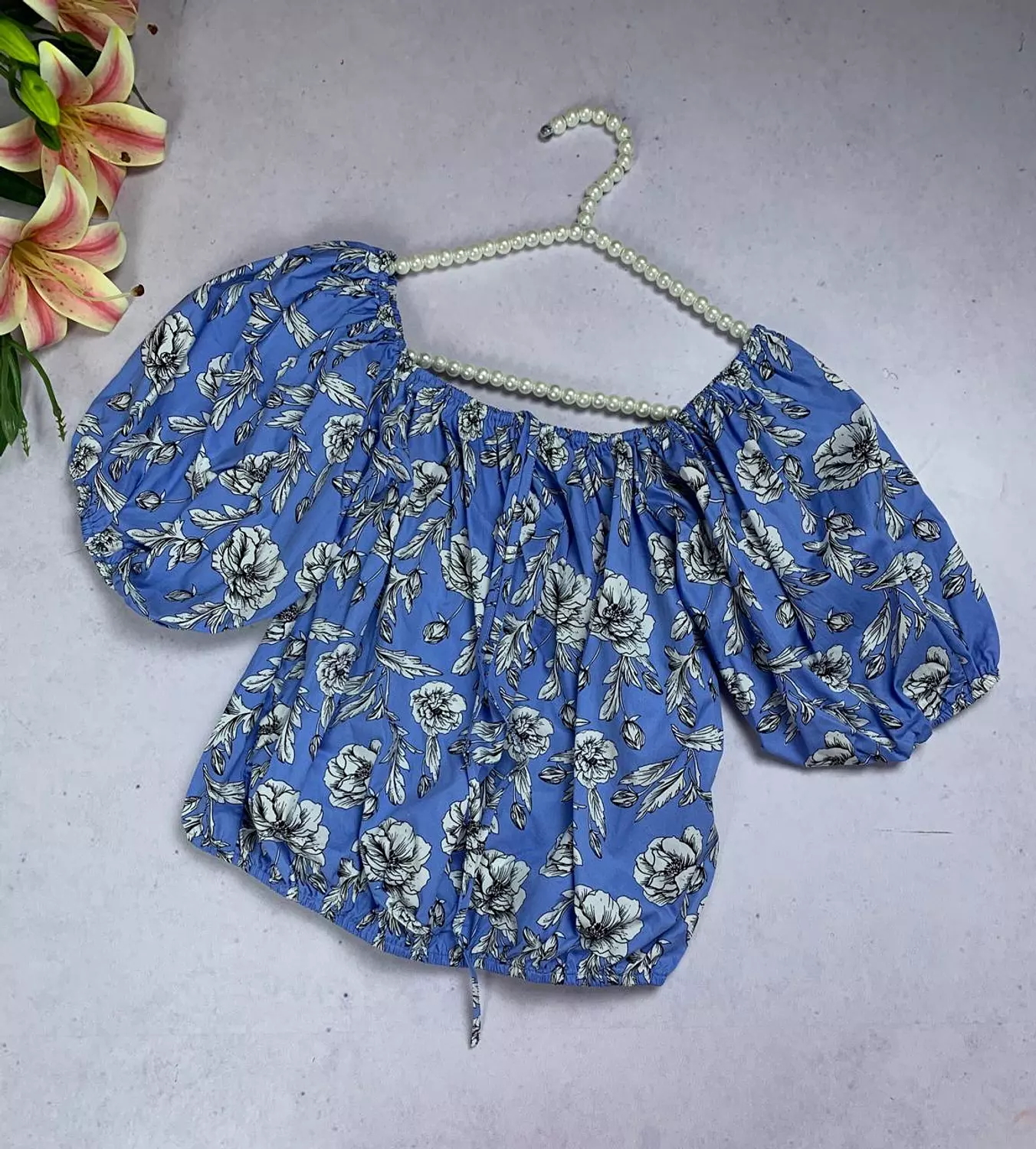 Floral cotton top from splash image