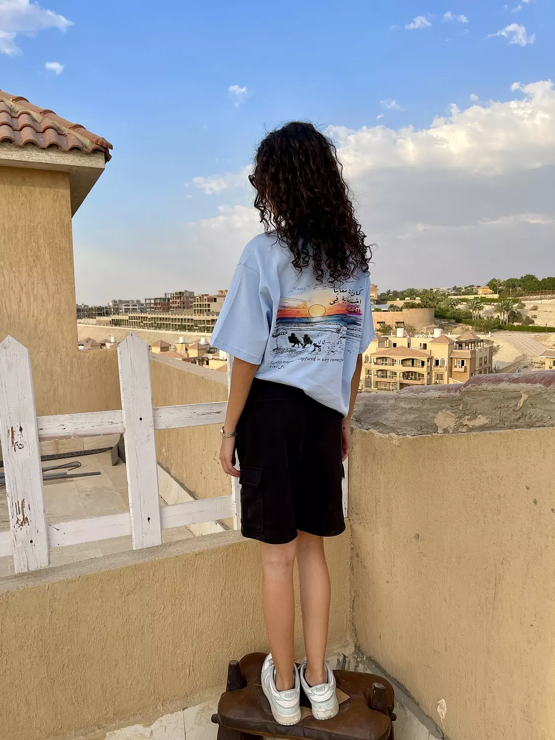 unisex cargo shorts with soul embroidery 5