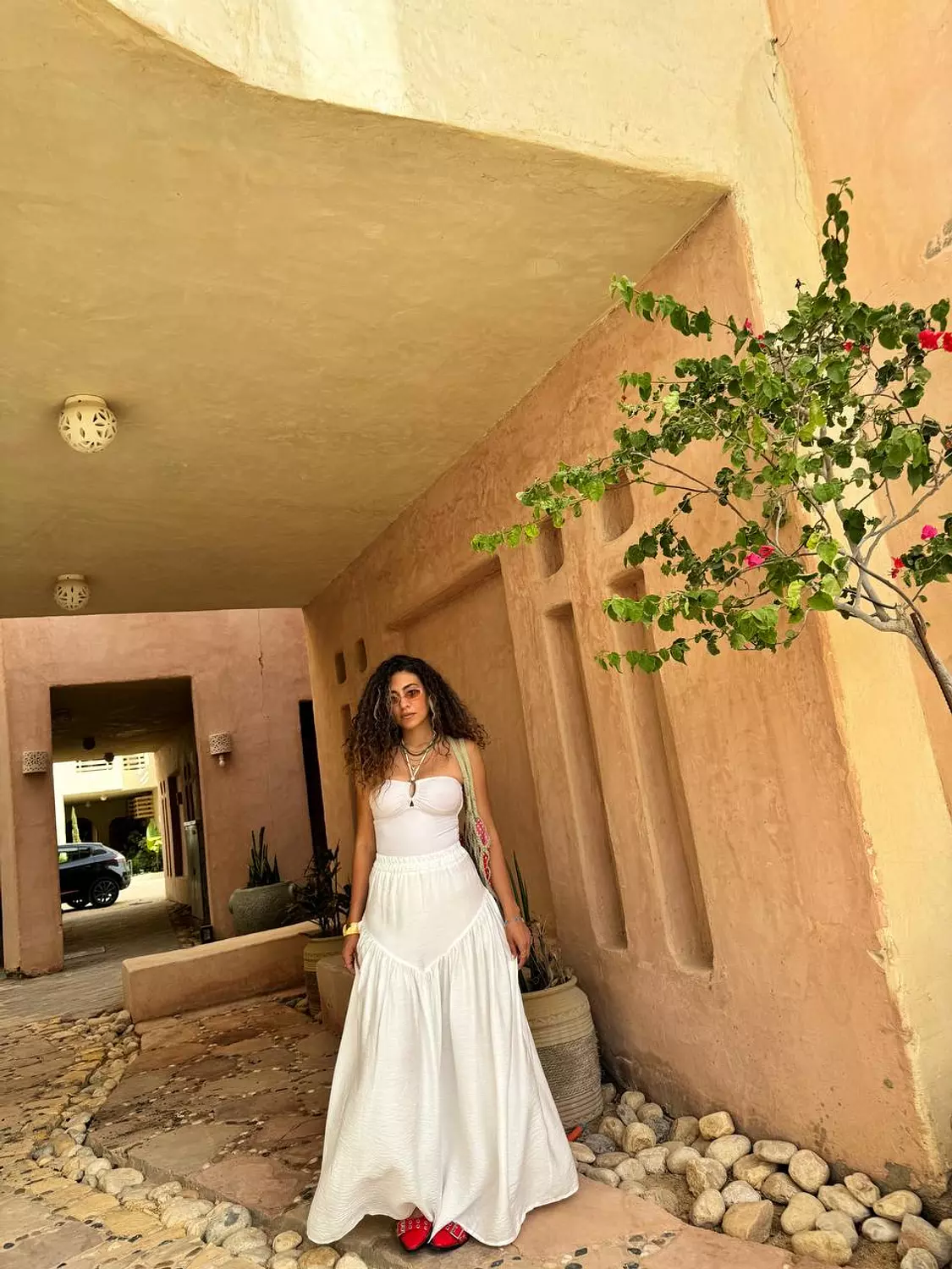 Puffy linen skirt image
