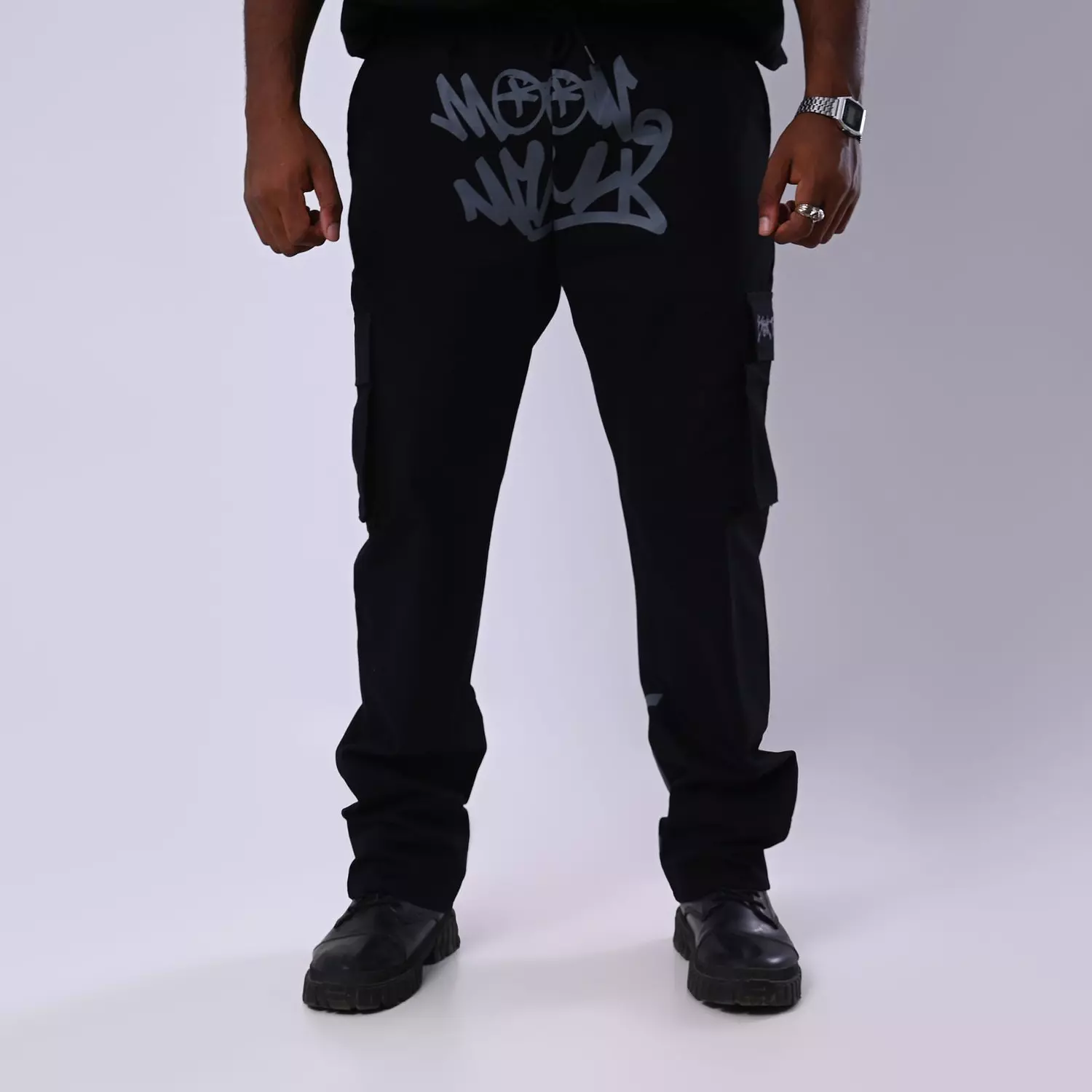 Black x Grey Cargo Pants image