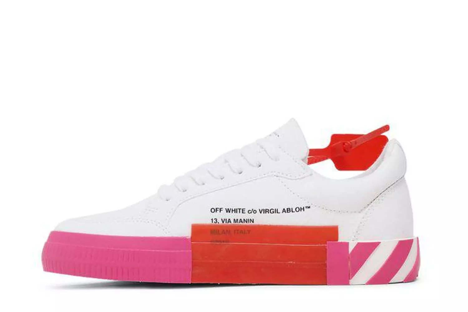 Off-White Wmns Arrow Vulcanized Low 'White Fuchsia' 2