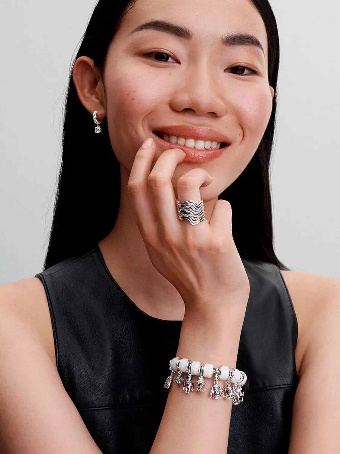 Pavé Dangle Hoop Earrings 2